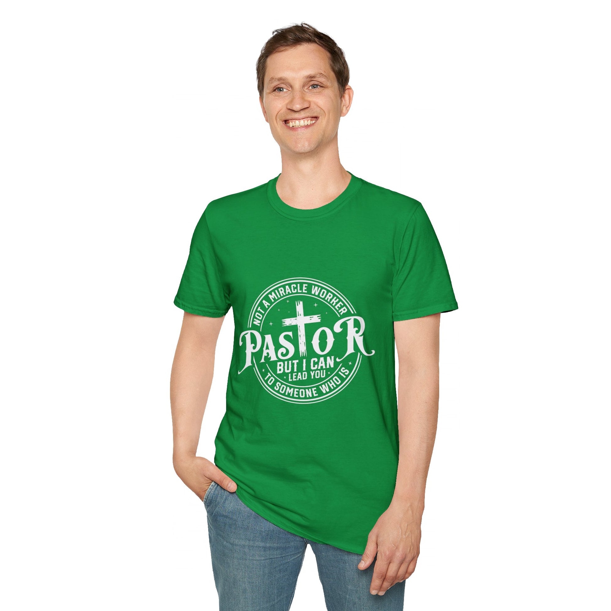 Pastor Men's Tshirt (White Logo) - Sweet Baby Jeez Teez