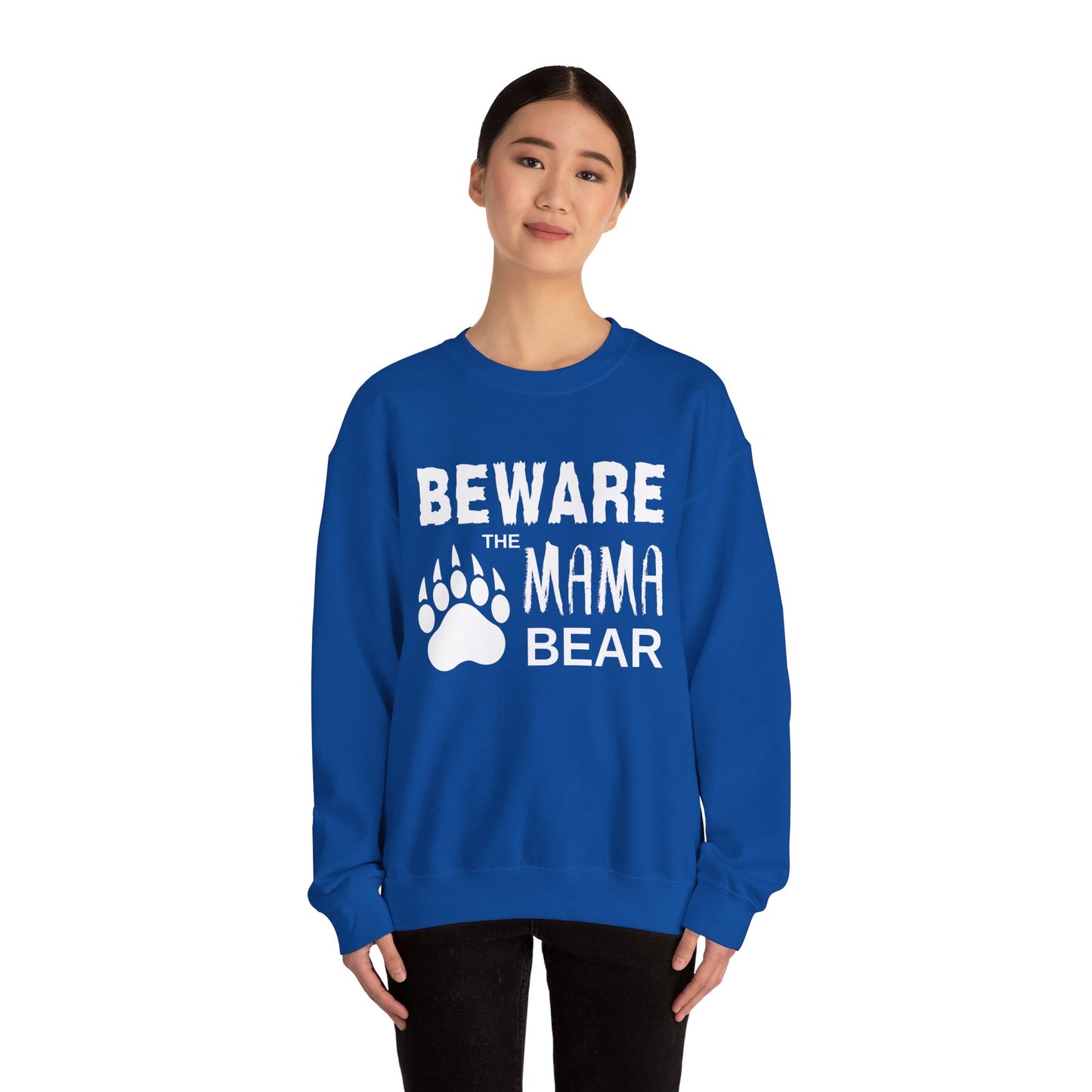 Mama Bear Women's Relaxed Sweatshirt (White Logo) - Sweet Baby Jeez Teez