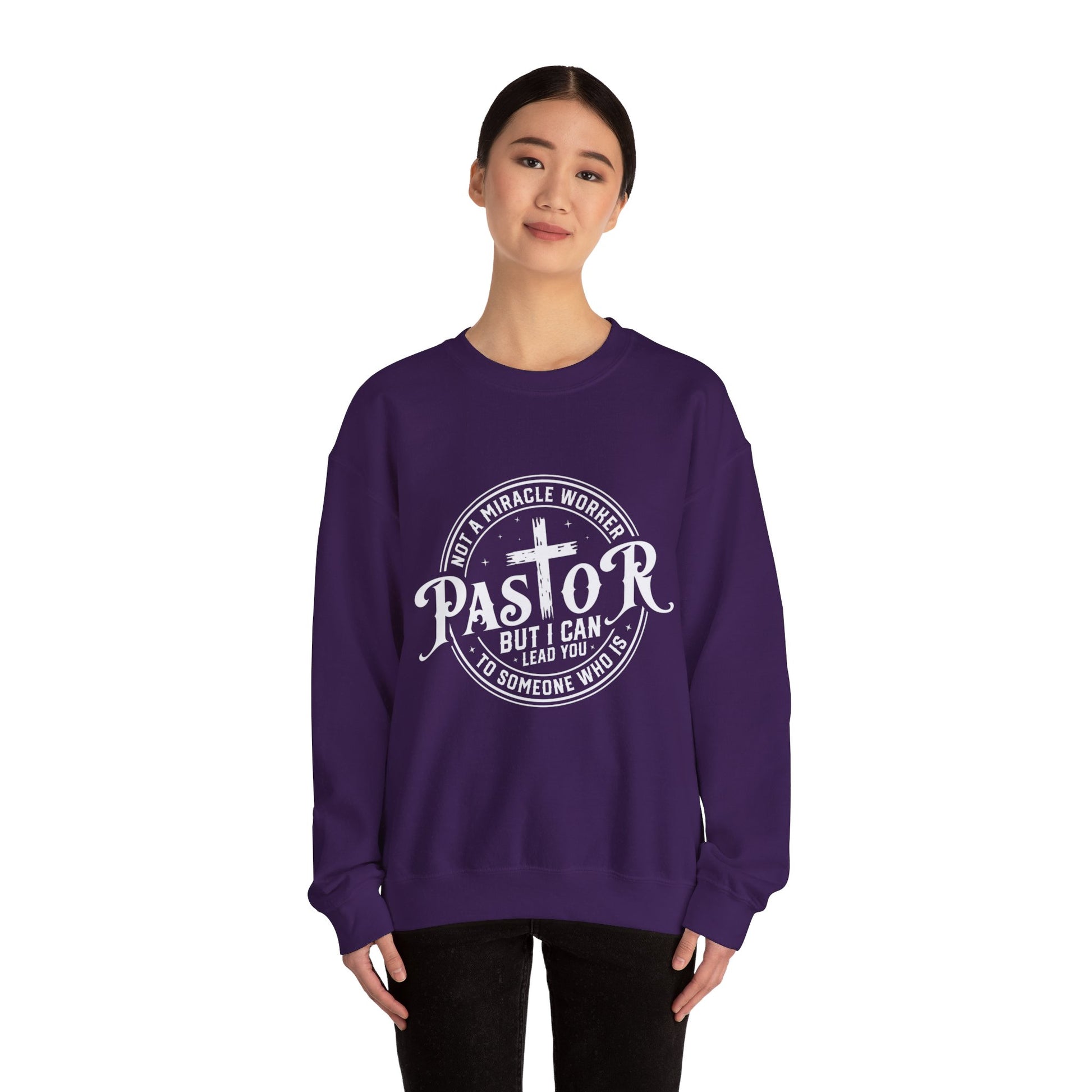 Pastor Women's Relaxed Sweatshirt (White Logo) - Sweet Baby Jeez Teez