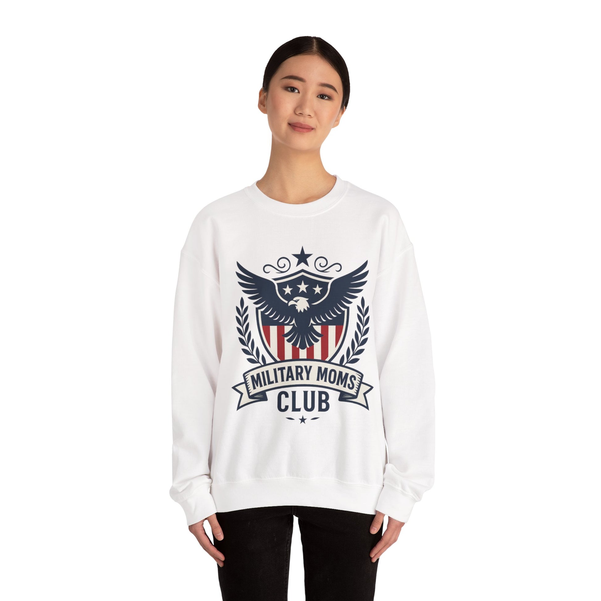 Military Moms Club Relaxed Crewneck Sweatshirt - Sweet Baby Jeez Teez