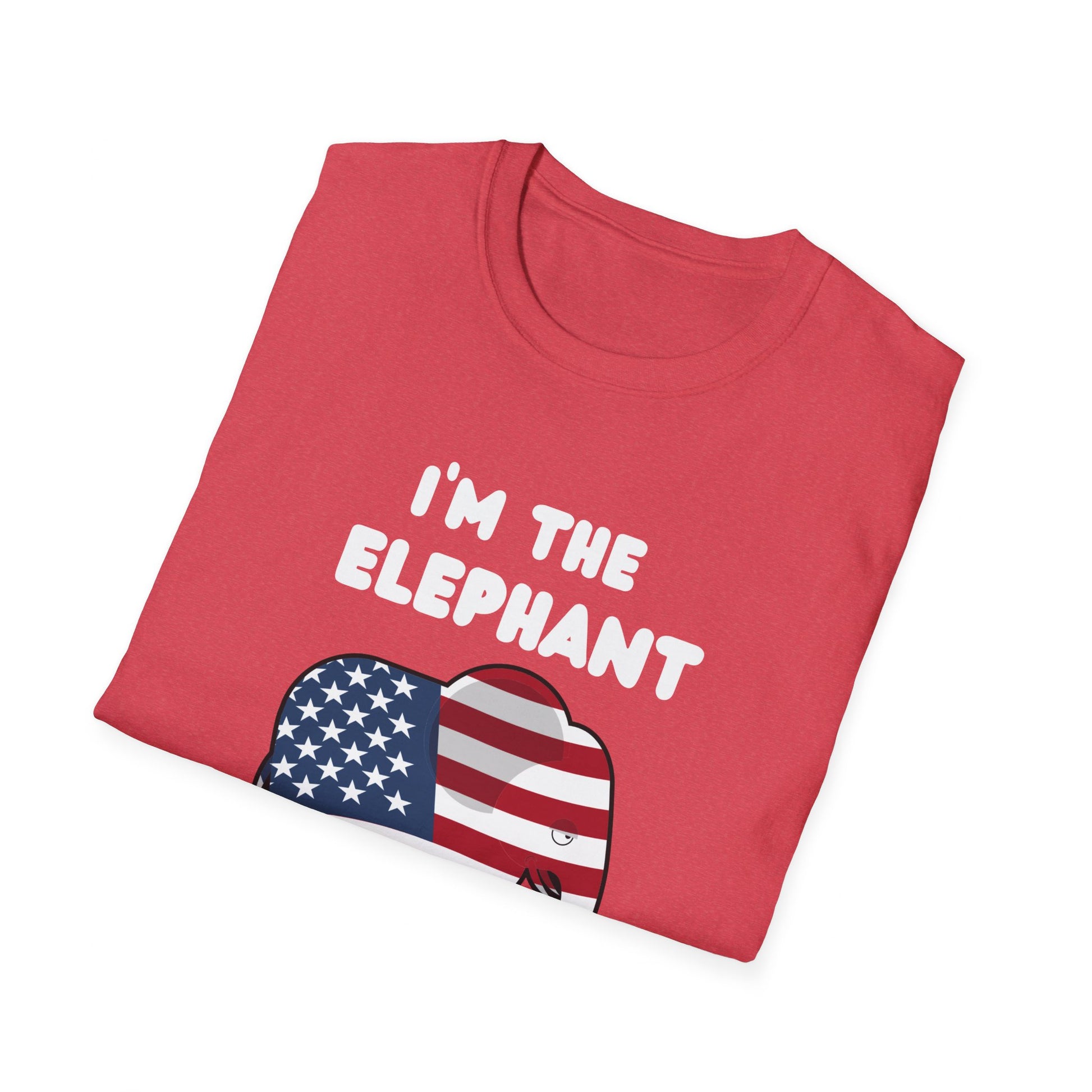 Elephant in Room Cartoon Women's Relaxed/Plus Tshirt (White Logo, Red & Gray Tshirts) - Sweet Baby Jeez Teez
