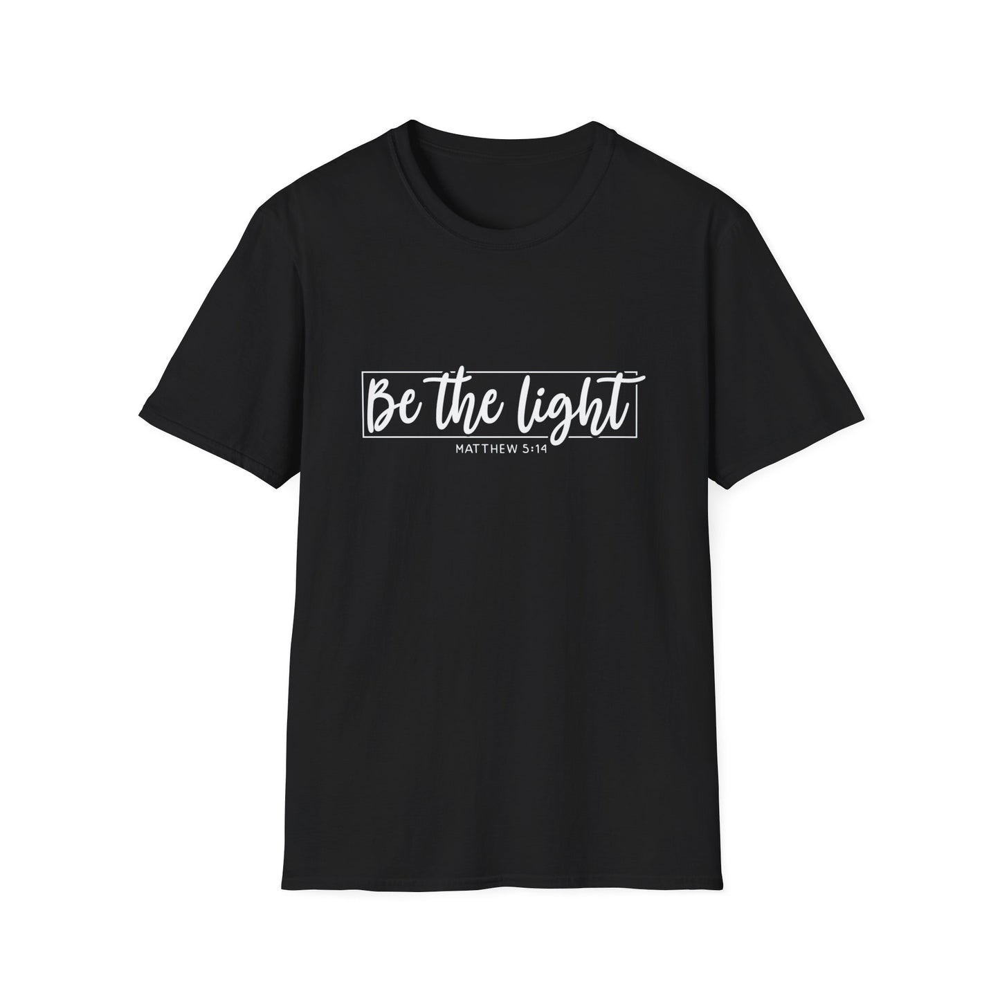 Be the Light Womens Relaxed/Plus Tshirt (White Logo) - Sweet Baby Jeez Teez