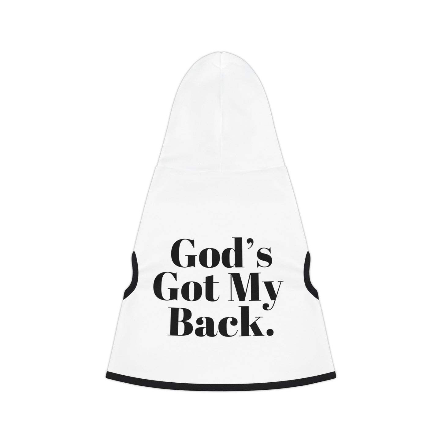 God's Got My Back Pet Hoodie (Black Logo) - Sweet Baby Jeez Teez