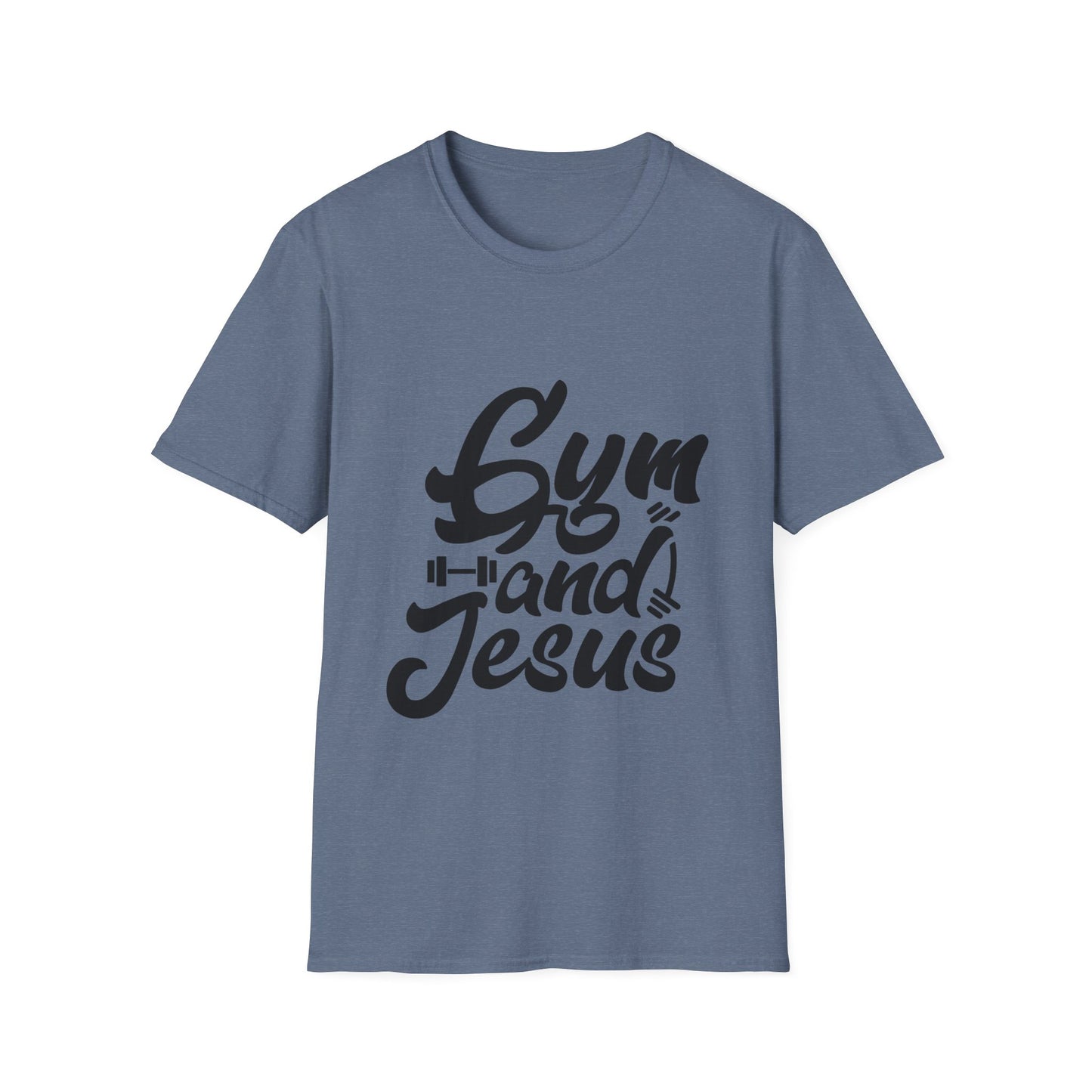 Gym and Jesus Men's Tshirt (Black Logo) - Sweet Baby Jeez Teez