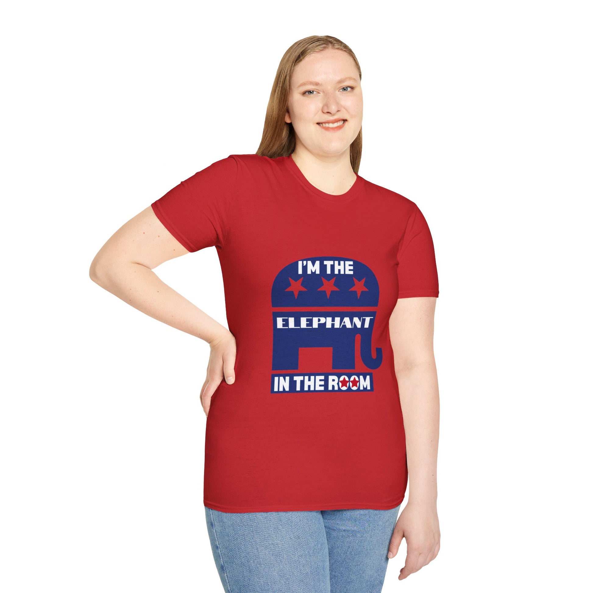 Elephant in the Room Women's Relaxed/Plus Tshirt Red - Sweet Baby Jeez Teez