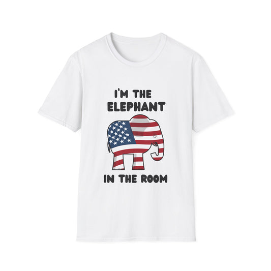 Elephant in Room Cartoon Women's Relaxed/Plus Tshirt (Black Logo) - Sweet Baby Jeez Teez
