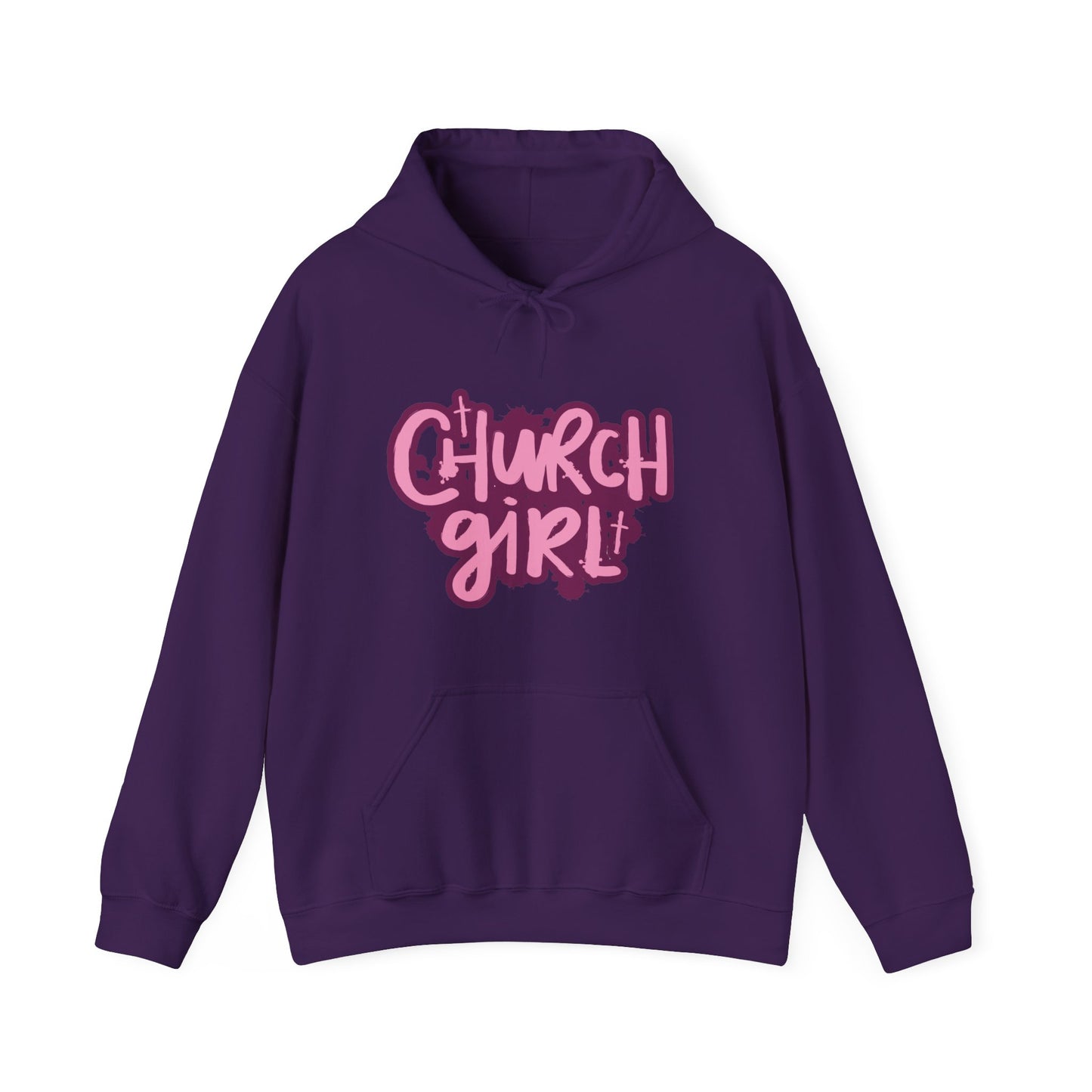 Church Girl Women's Hoodie (Pinks Logo) - Sweet Baby Jeez Teez