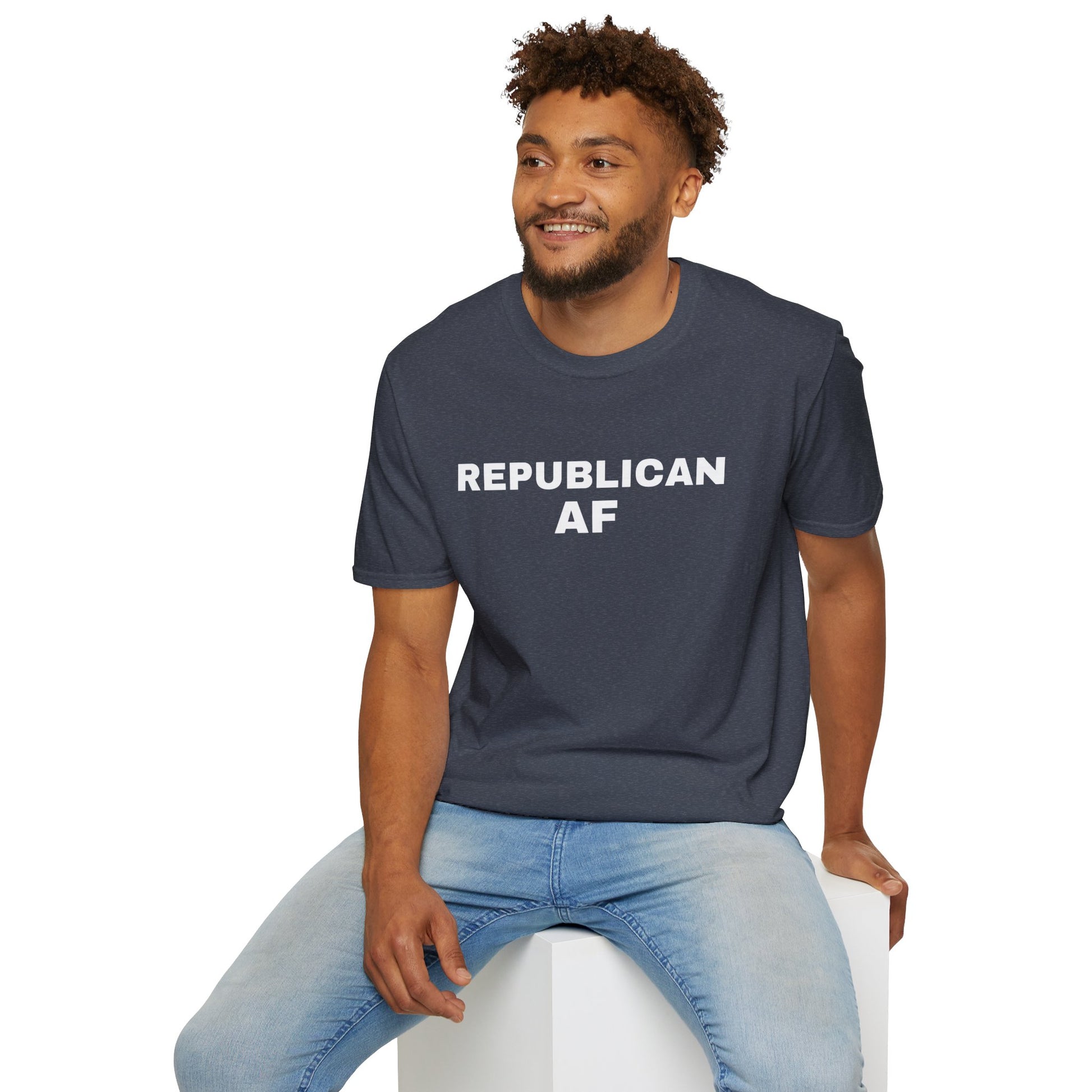 Republican AF Men's Tshirt (White Logo) - Sweet Baby Jeez Teez