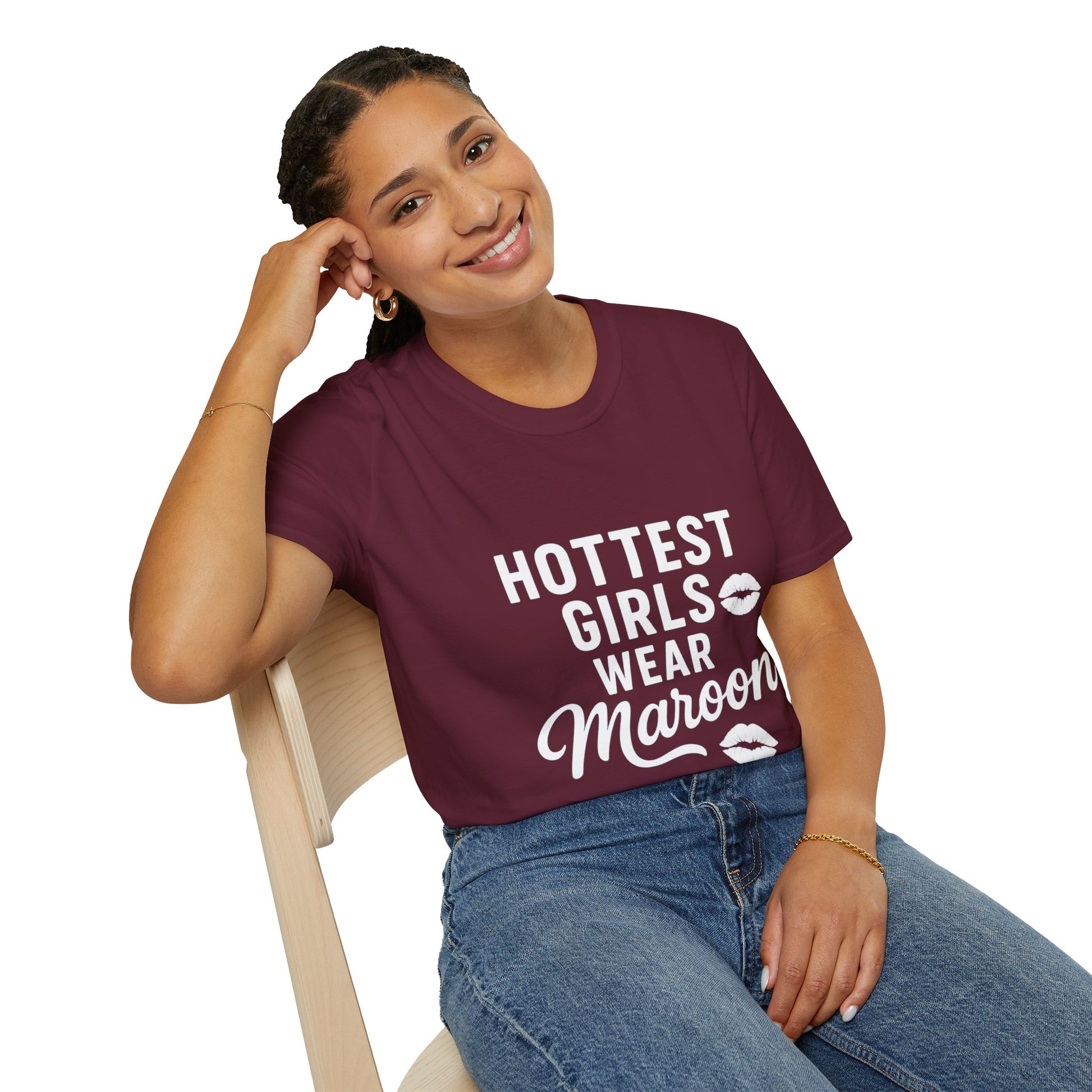 "Hottest Girls" Texas A&M Aggie Relaxed Tshirt (White Logo) - Sweet Baby Jeez Teez