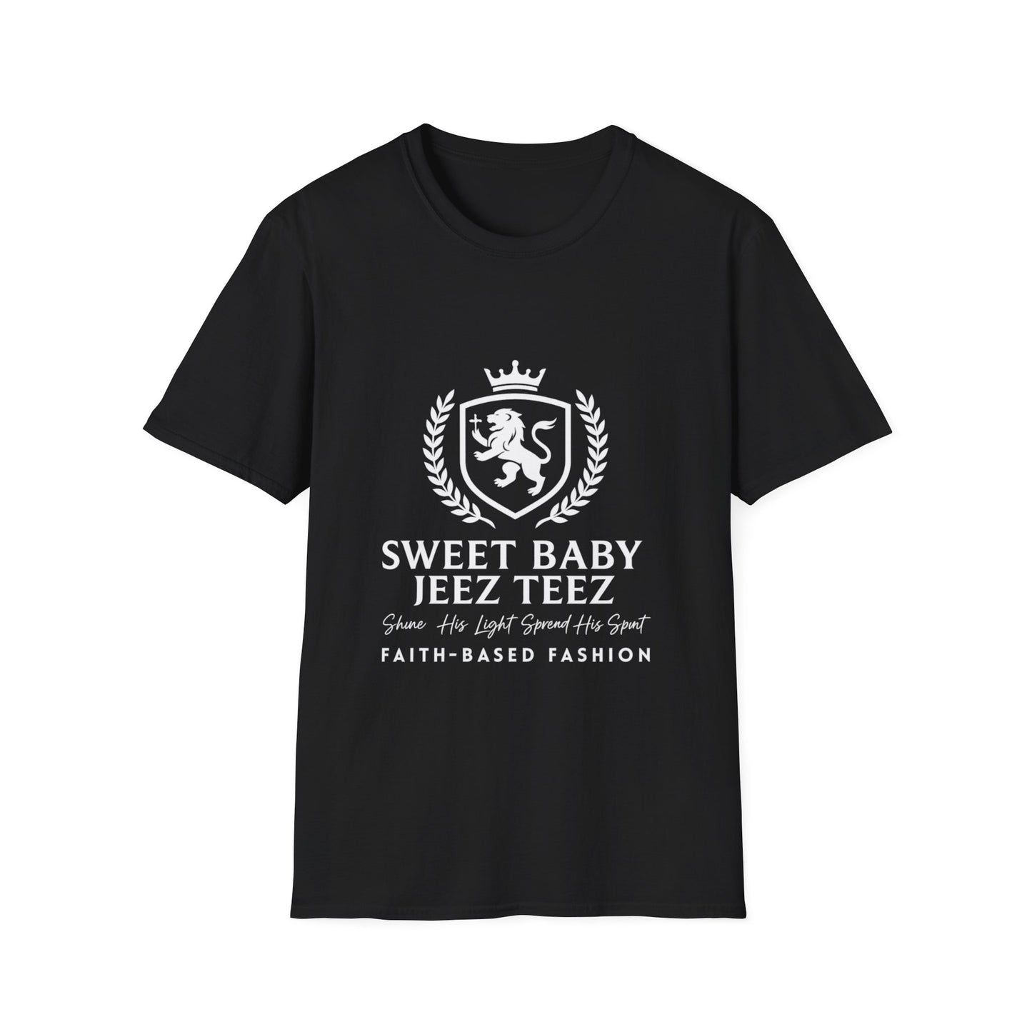 Sweet Baby Jeez Teez Faith-Based Fashion Softstyle T-Shirt (White Logo)