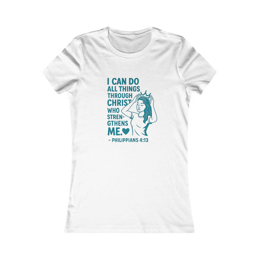 "I Can Do" Bible Verse Women's Fitted Tshirt