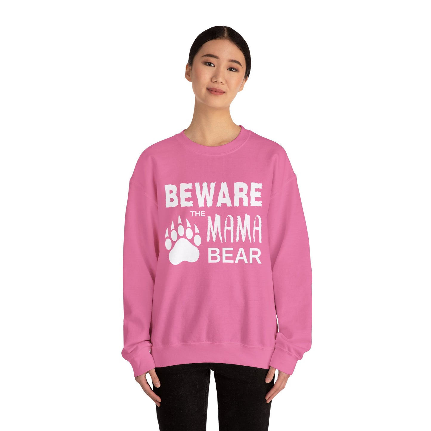 Mama Bear Women's Relaxed Sweatshirt (White Logo) - Sweet Baby Jeez Teez