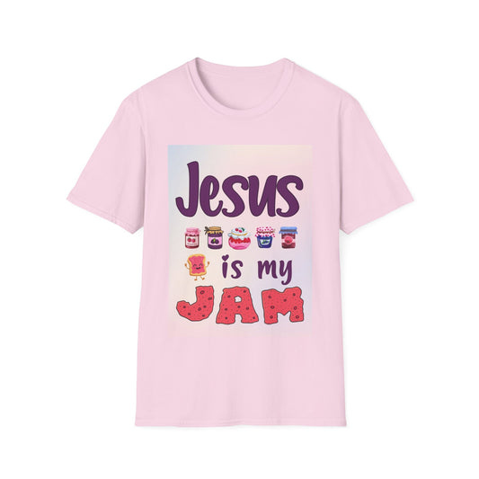 "Jesus is my Jam" Women's Relaxed Softstyle Tshirt (Rainbow Logo) - Sweet Baby Jeez Teez