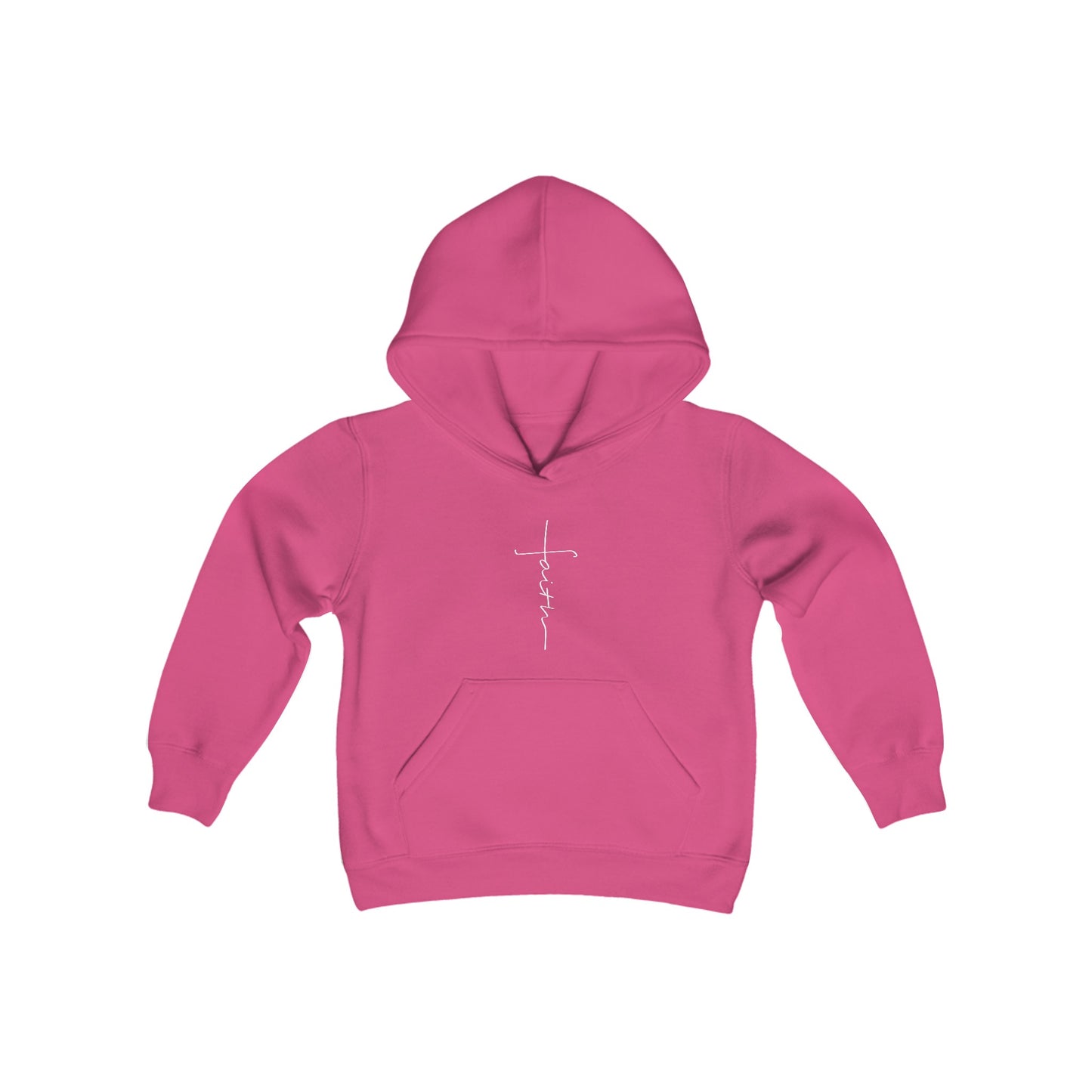 Cross Made From Faith Girl's Hoodie (White Logo) - Sweet Baby Jeez Teez