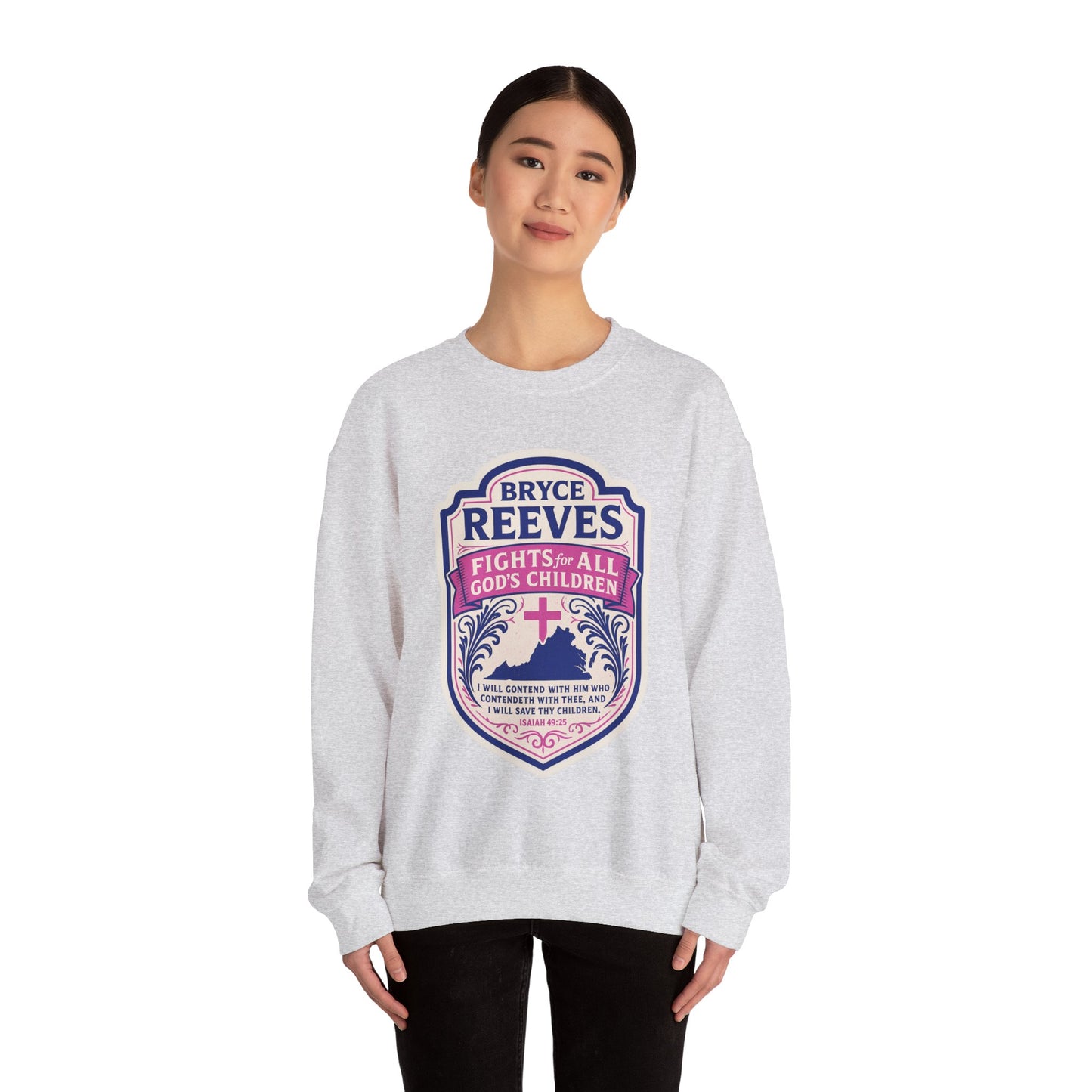 Bryce Reeves Fights for ALL God's Children Women's Crewneck Sweatshirt