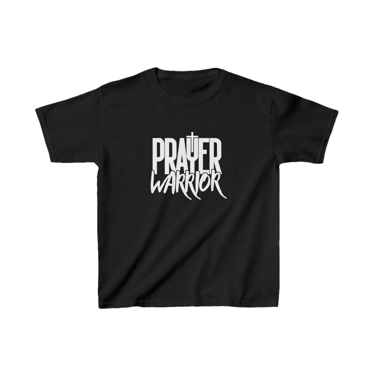 Prayer Warrior Boy's Tshirt (White Logo)