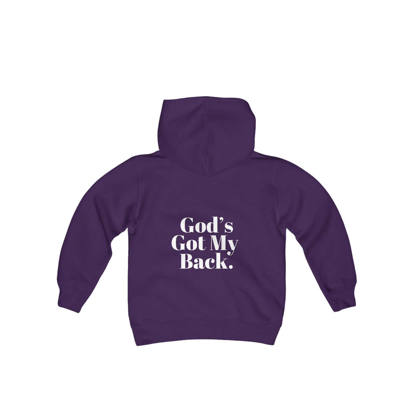 God's Got My Back Girls Hoodie (White logo) - Sweet Baby Jeez Teez