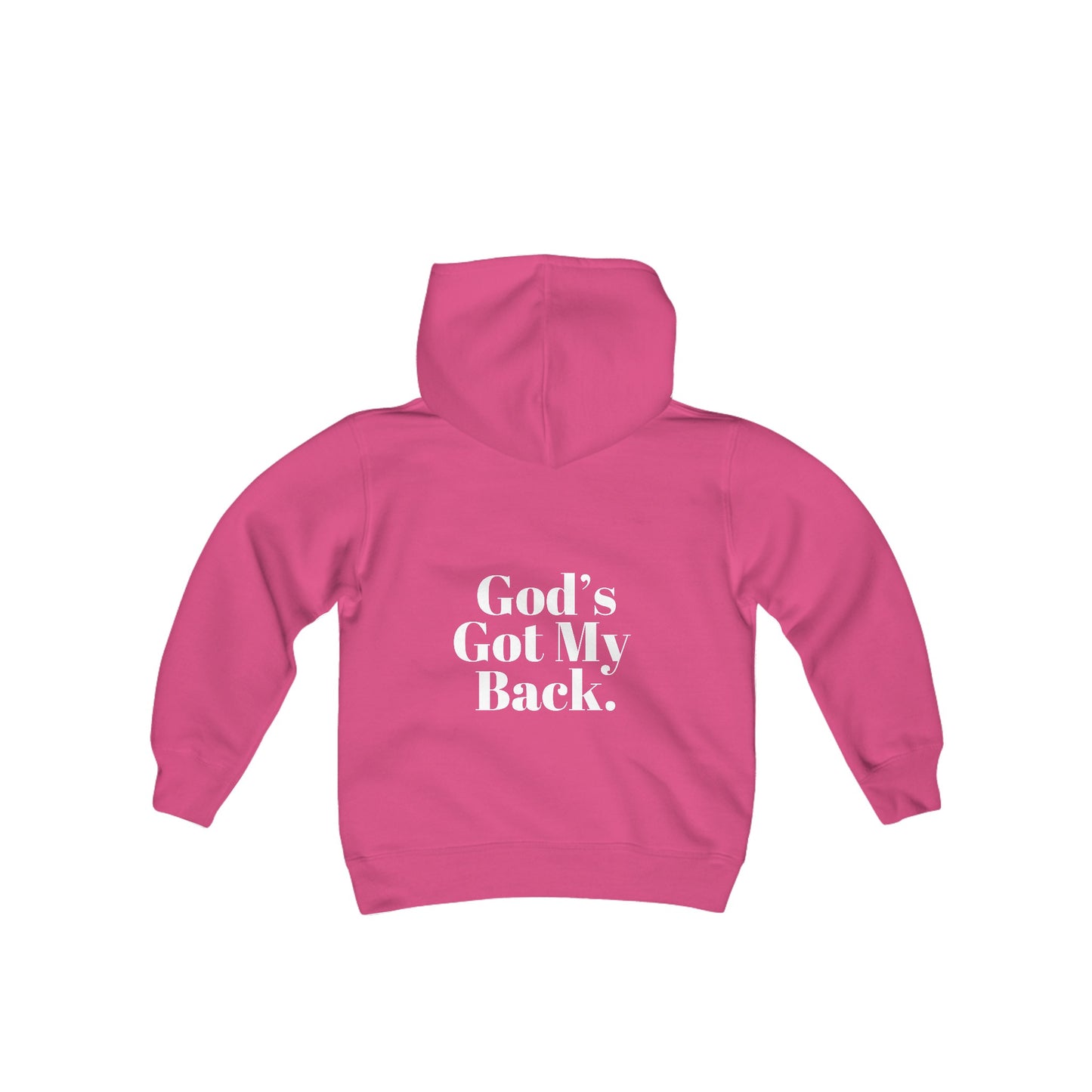 God's Got My Back Girls Hoodie (White logo) - Sweet Baby Jeez Teez