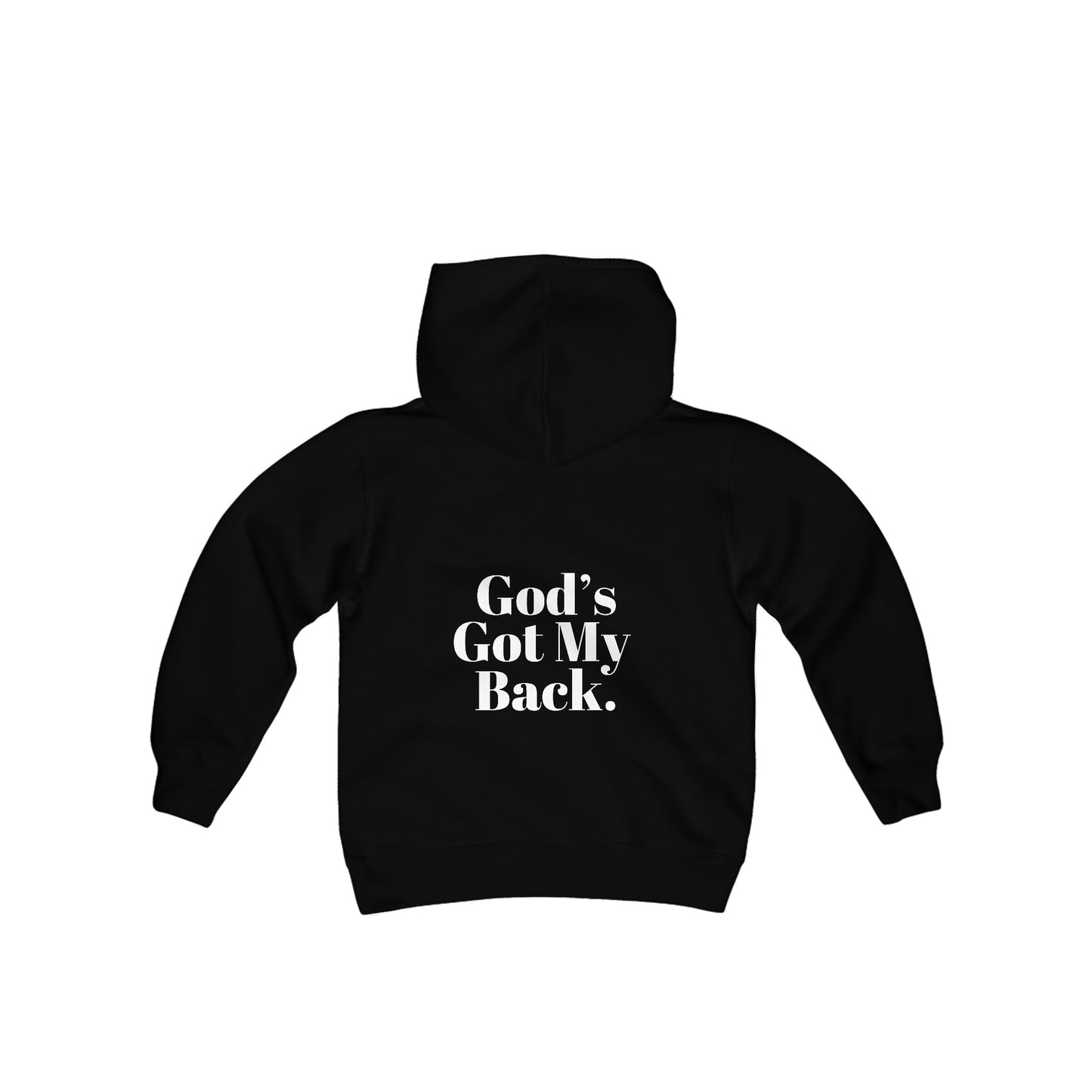 God's Got My Back Girls Hoodie (White logo) - Sweet Baby Jeez Teez