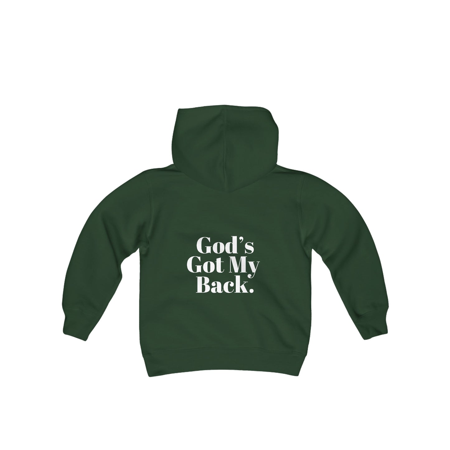 God's Got My Back Girls Hoodie (White logo) - Sweet Baby Jeez Teez
