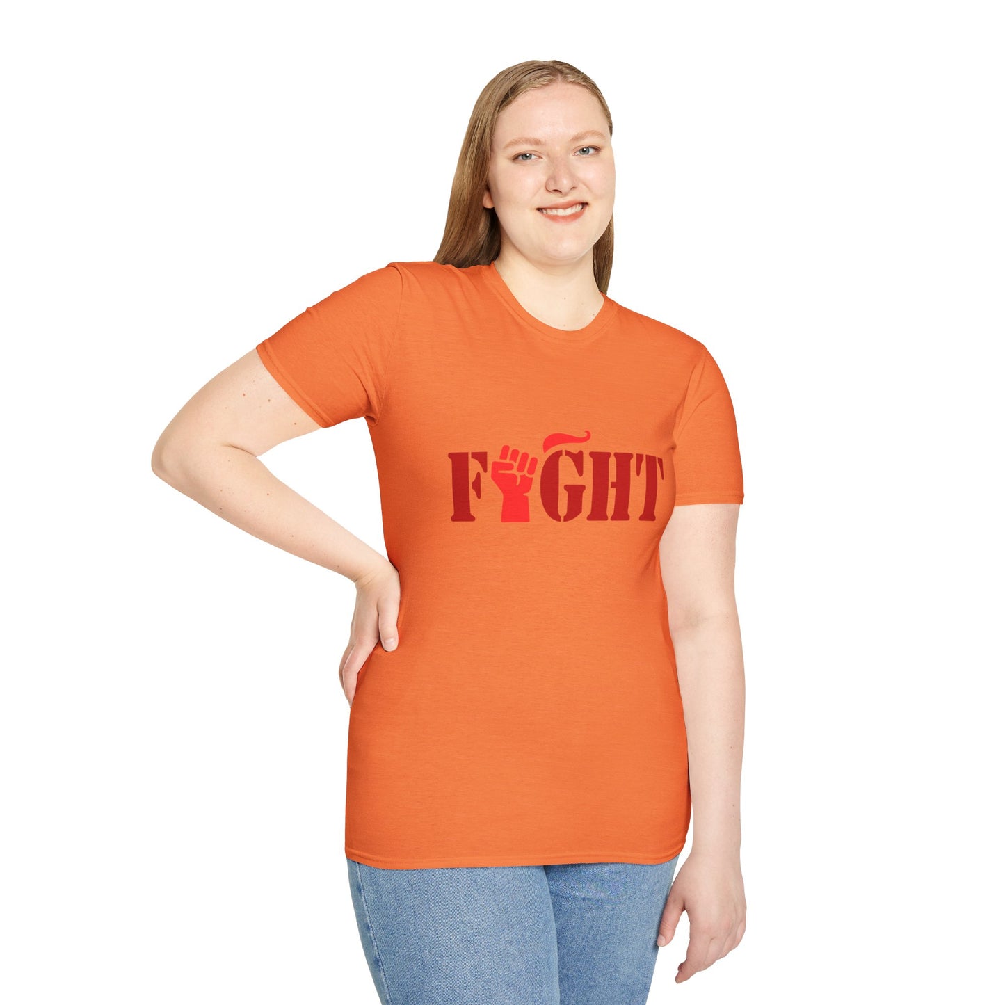 Fight Women's Relaxed/Plus Tshirt (Red Fist Logo) - Sweet Baby Jeez Teez