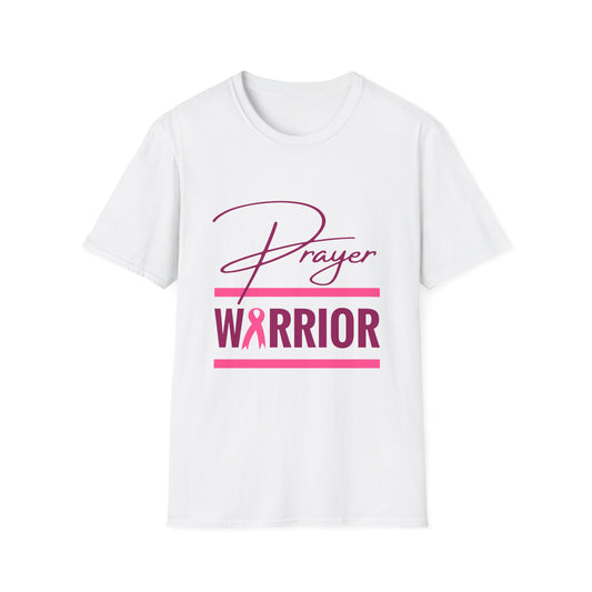 Prayer Warrior Breast Cancer Women's Relaxed/Plus Tshirt (Pink Logo) - Sweet Baby Jeez Teez