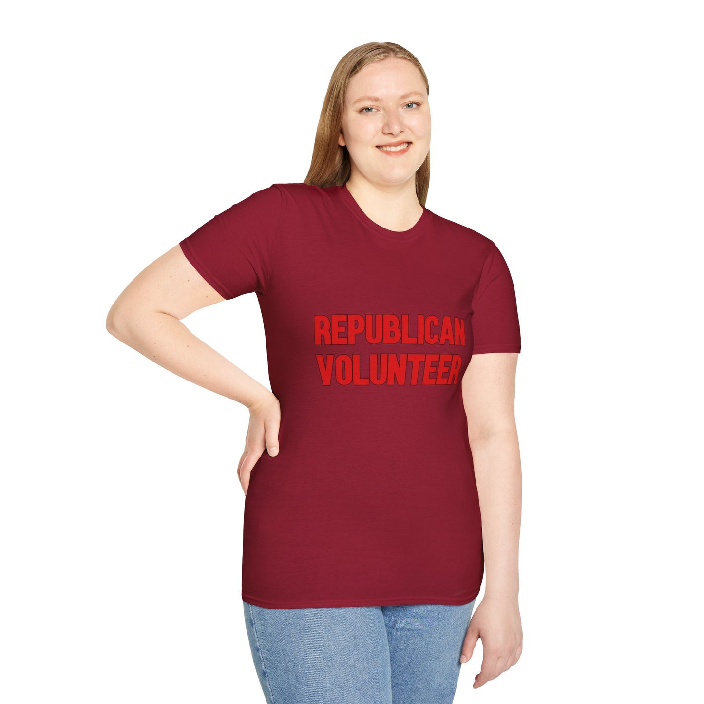 Republican Volunteer Unisex Tshirt (Red Logo) - Sweet Baby Jeez Teez