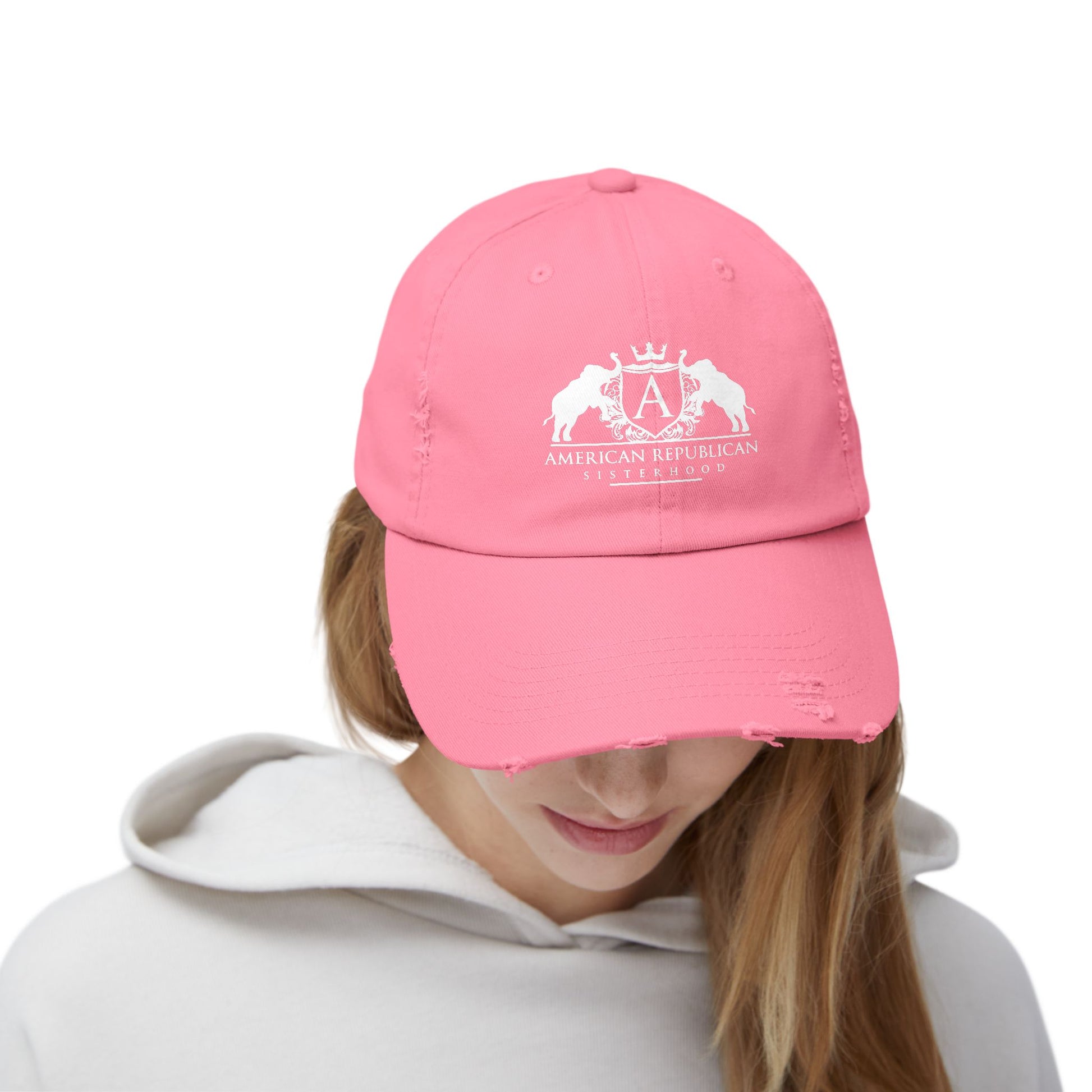 ARS White Logo Distressed Cap (ARS) - Sweet Baby Jeez Teez