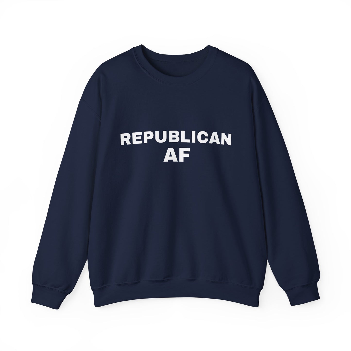 Republican AF Men's Crewneck Sweatshirt (White Logo) - Sweet Baby Jeez Teez