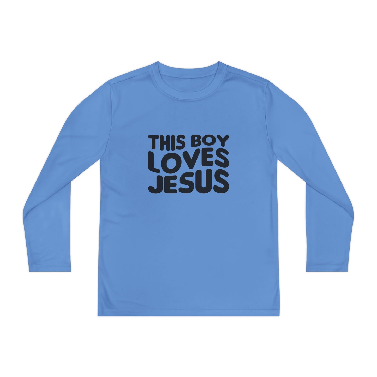 This Boy Loves Jesus Youth Long Sleeve Tshirt - Sweet Baby Jeez Teez