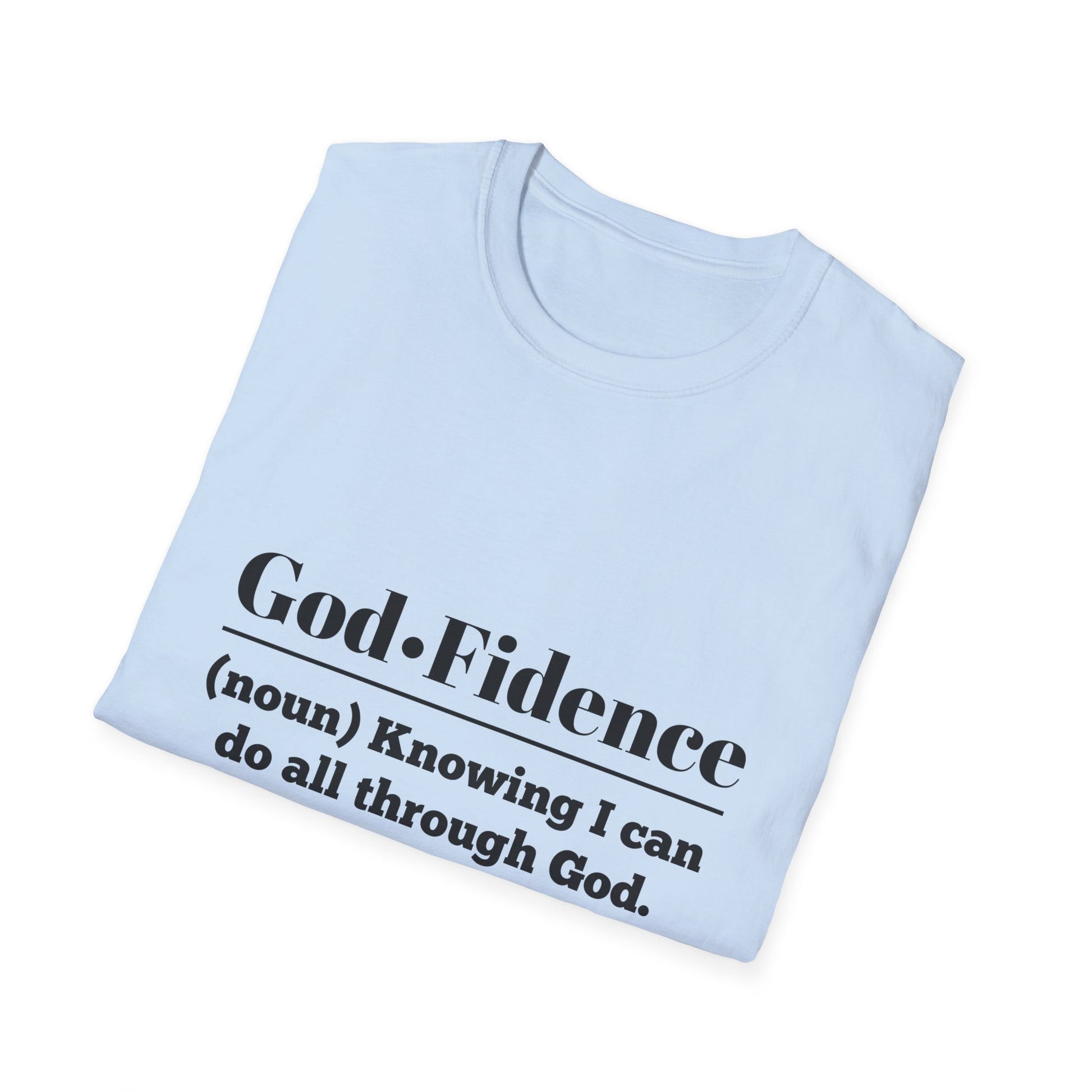God-Fidence Men's Tshirt (Black Logo) - Sweet Baby Jeez Teez