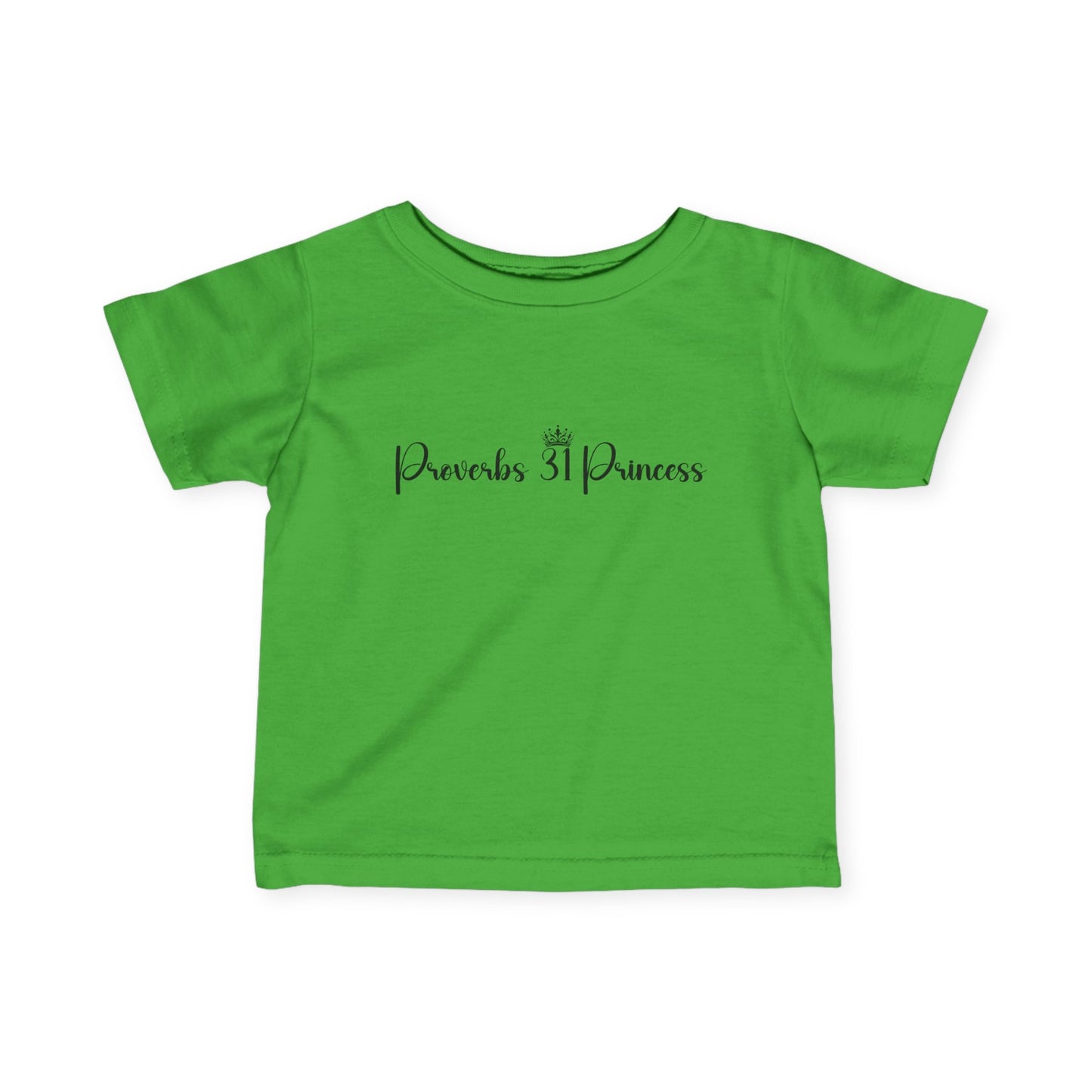 Proverbs 31 Princess Girl's Infant Tshirt (Black Logo)