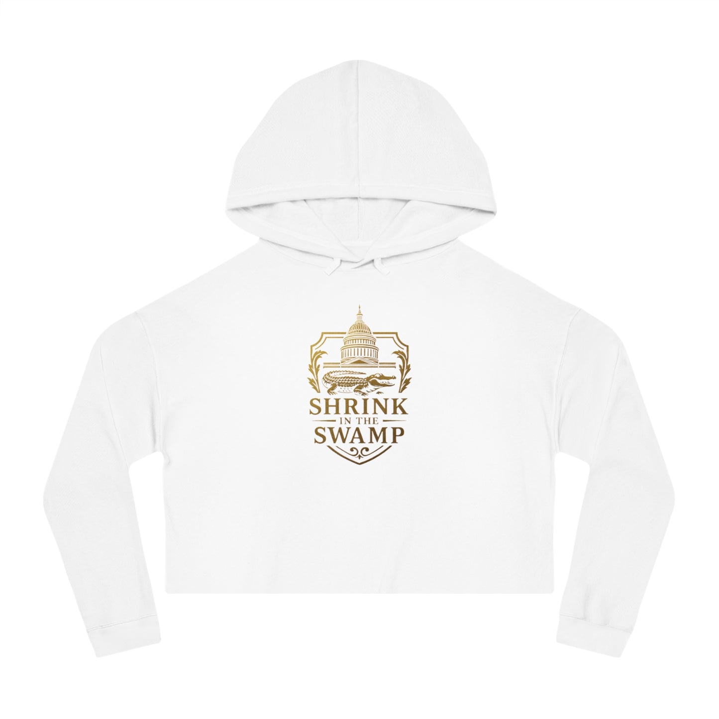 Shrink in the Swamp [TM] Logo Women’s Cropped Hoodie - Sweet Baby Jeez Teez