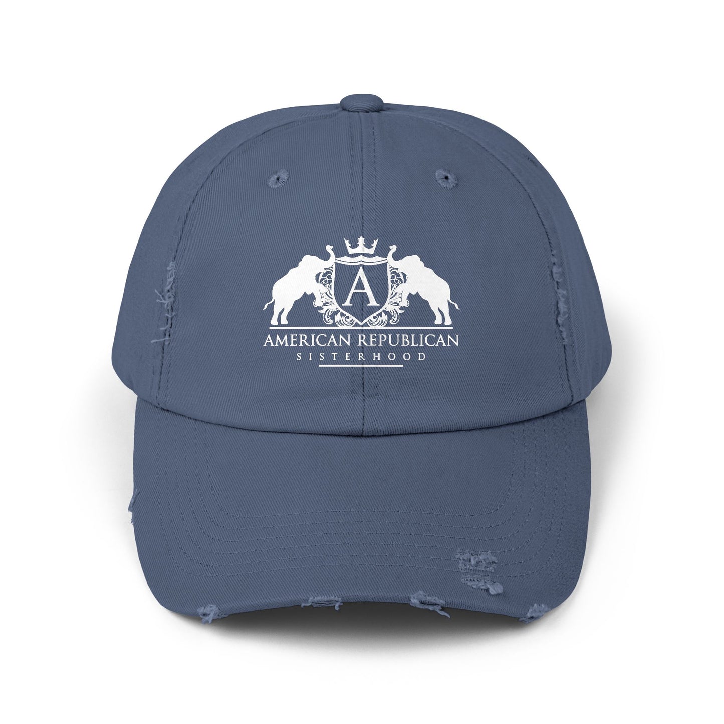 ARS White Logo Distressed Cap (ARS) - Sweet Baby Jeez Teez