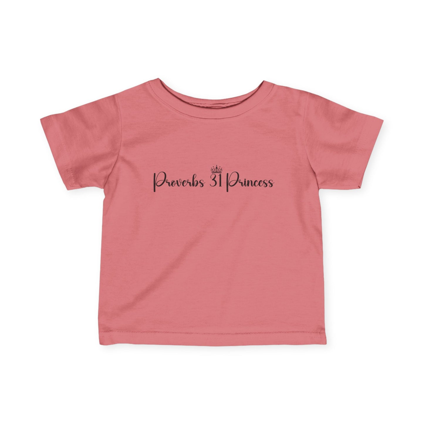 Proverbs 31 Princess Girl's Infant Tshirt (Black Logo)