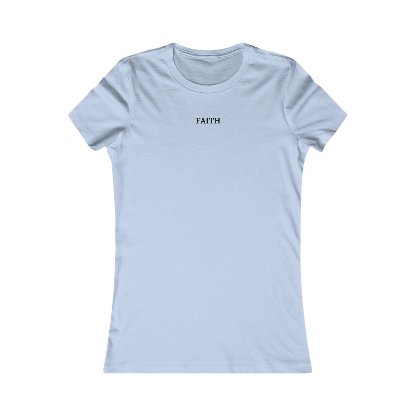 Have a Little Faith Women's Fitted Tshirt (Black Logo) - Sweet Baby Jeez Teez