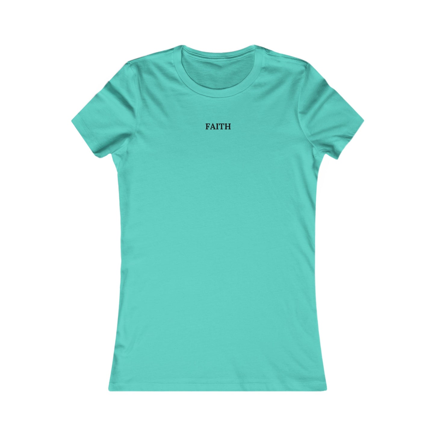 Have a Little Faith Women's Fitted Tshirt (Black Logo) - Sweet Baby Jeez Teez