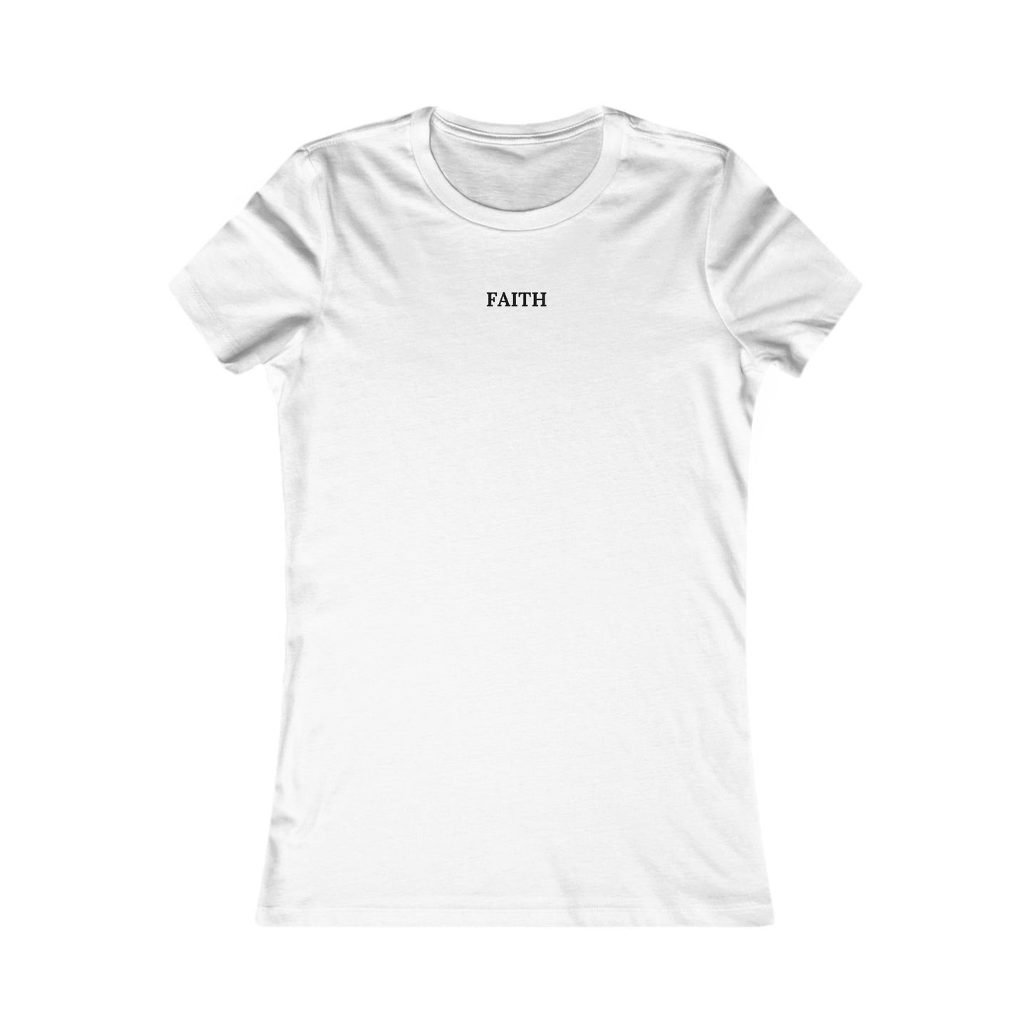 Have a Little Faith Women's Fitted Tshirt (Black Logo) - Sweet Baby Jeez Teez