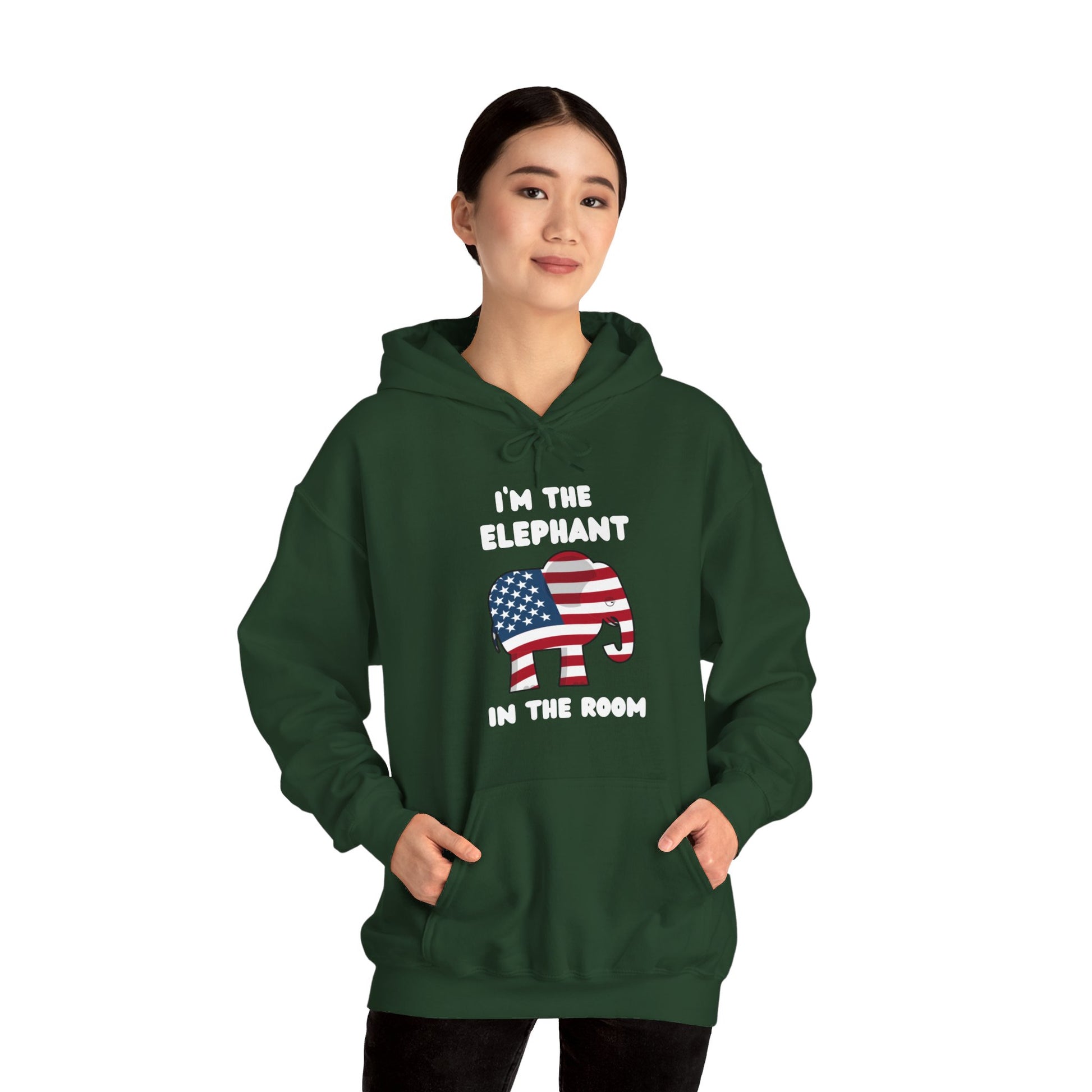 Elephant in the Room Women's Hoodie S-5XL (White Logo) - Sweet Baby Jeez Teez