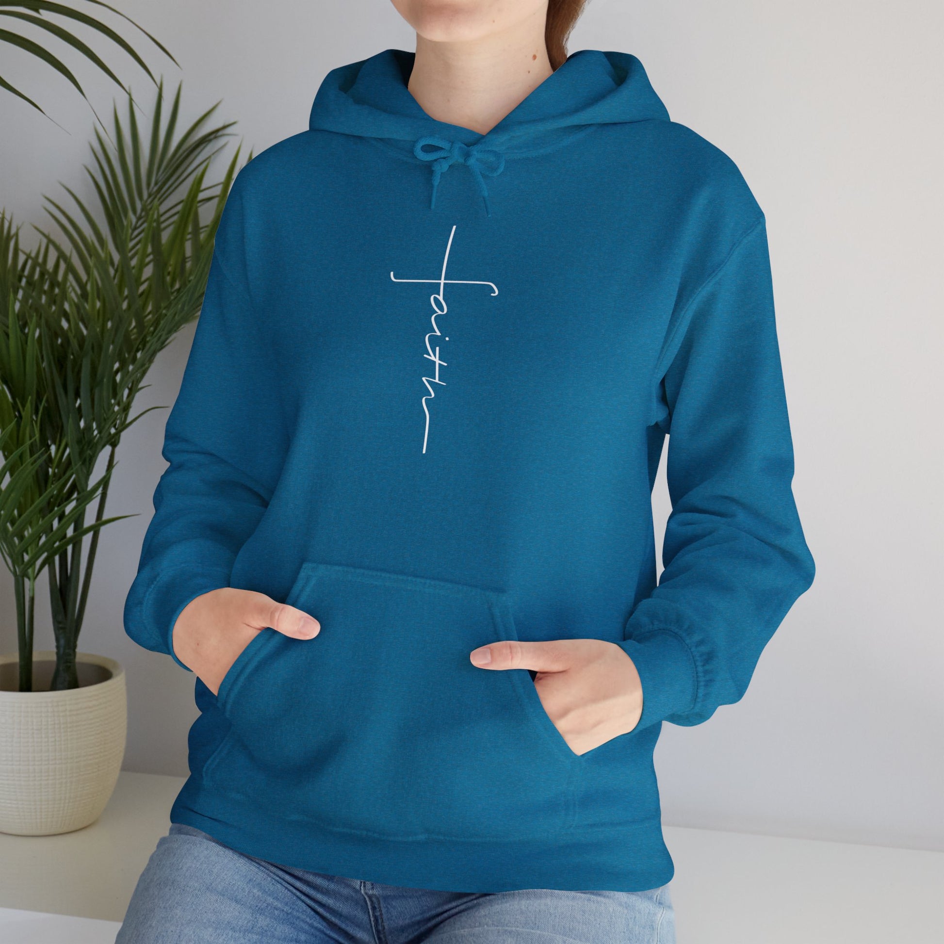 Cross Made From Faith Women's Hoodie (White) - Sweet Baby Jeez Teez