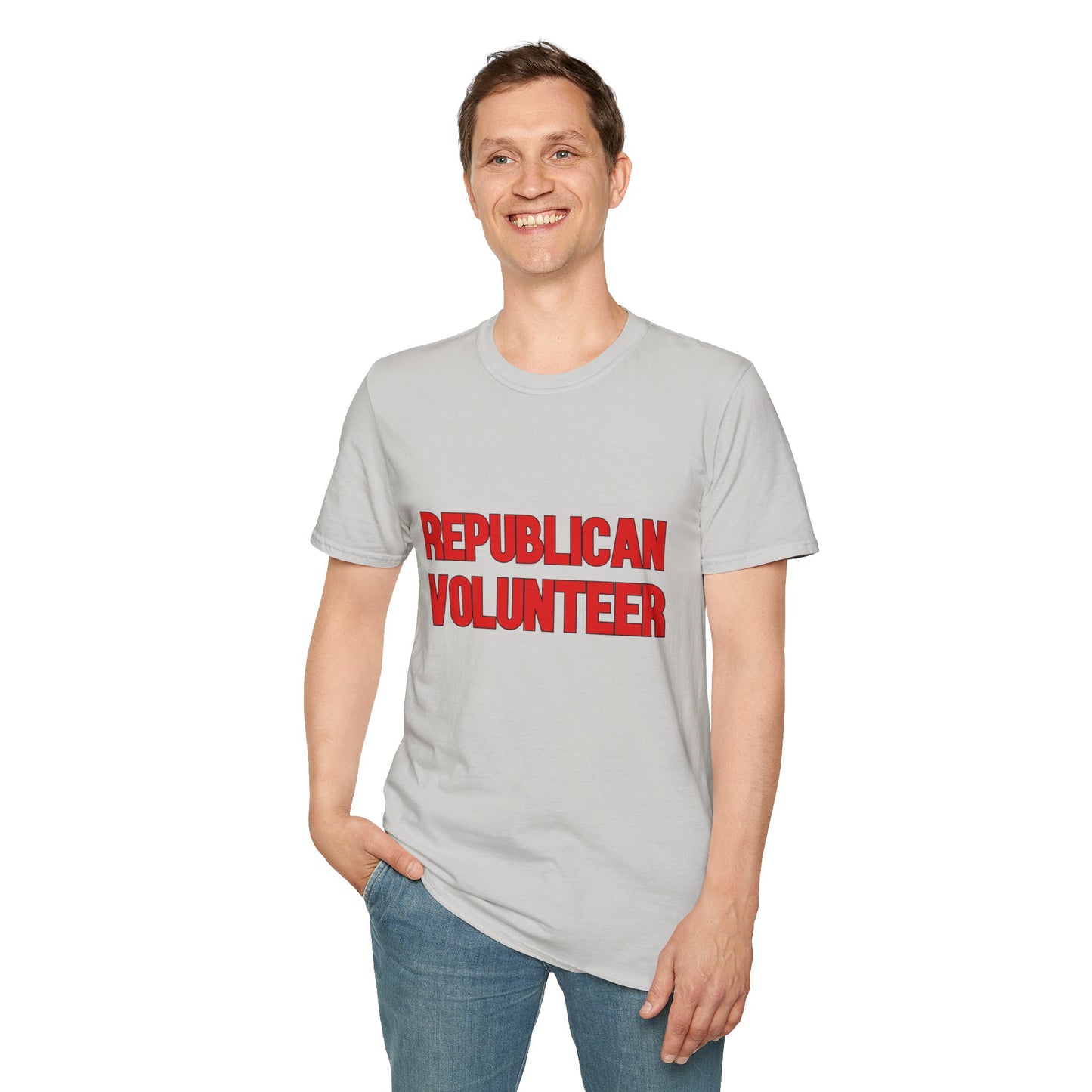 Republican Volunteer Unisex Tshirt (Red Logo) - Sweet Baby Jeez Teez