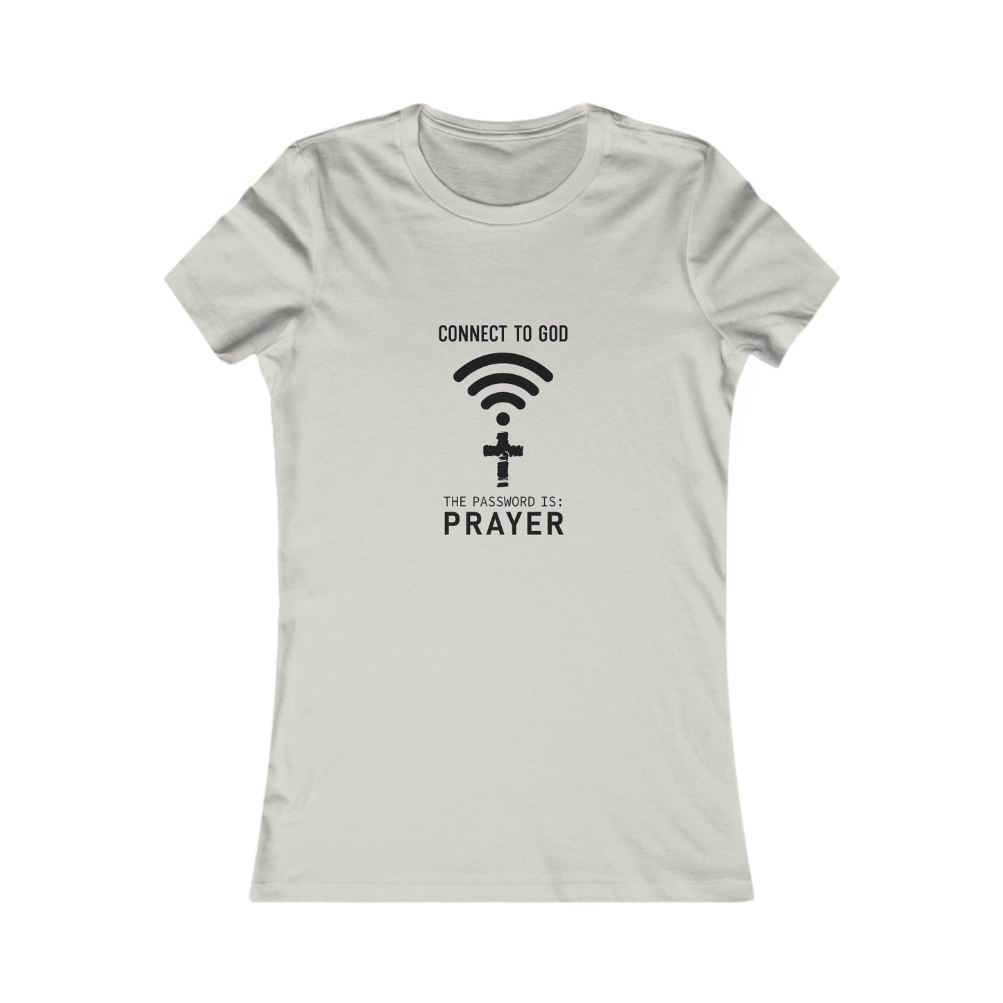 Connect Women's Fitted Tshirt (Black Logo) - Sweet Baby Jeez Teez