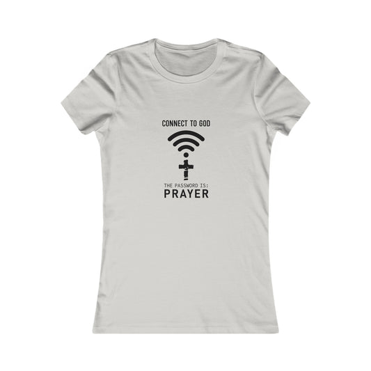 Connect Women's Fitted Tshirt (Black Logo) - Sweet Baby Jeez Teez