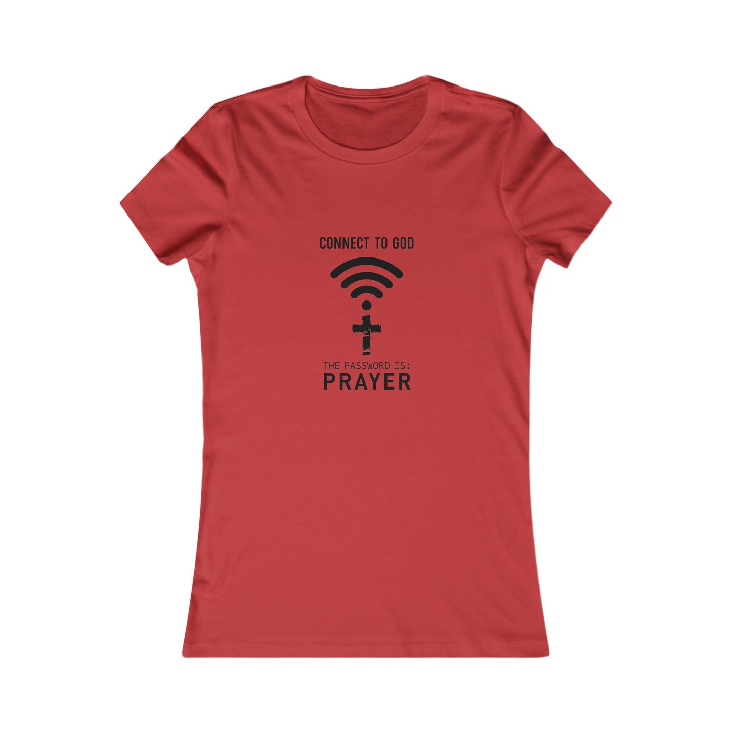 Connect Women's Fitted Tshirt (Black Logo) - Sweet Baby Jeez Teez
