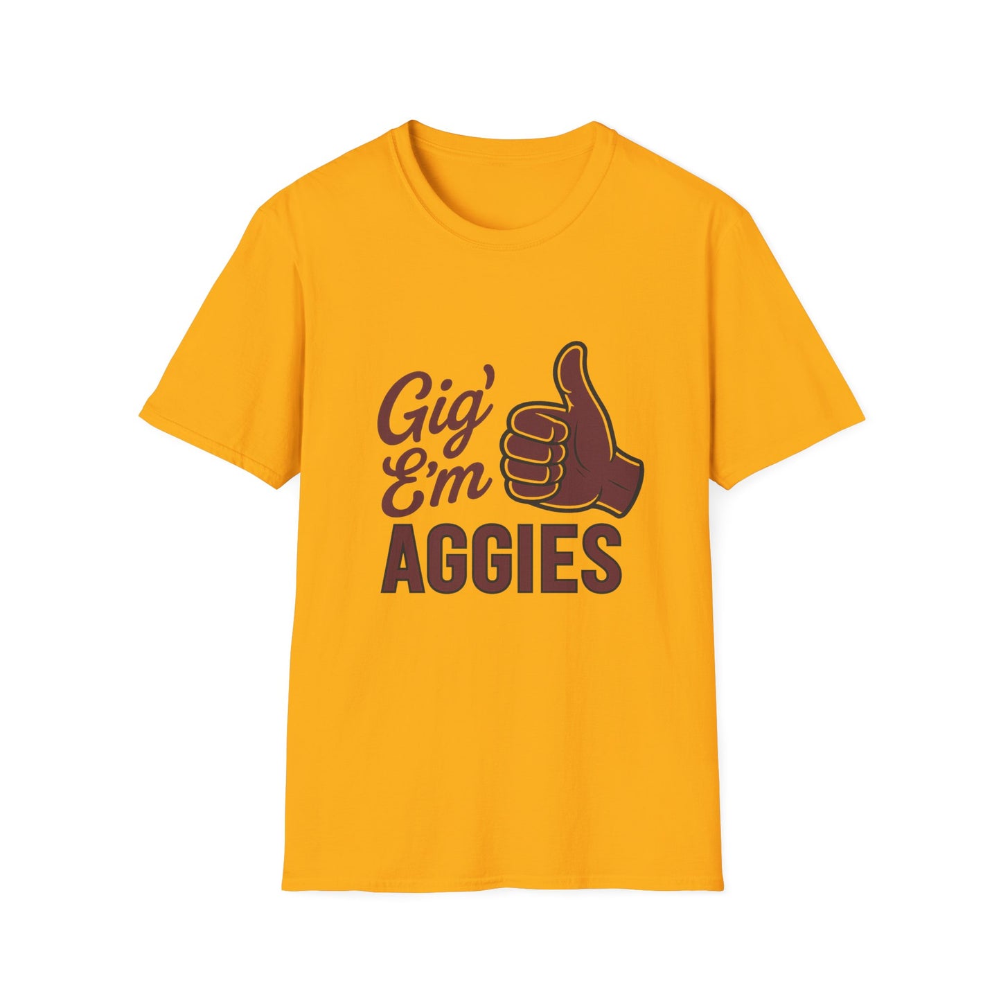 "Gig Em" Aggies Texas A&M Unisex Softstyle T-Shirt - Sweet Baby Jeez Teez
