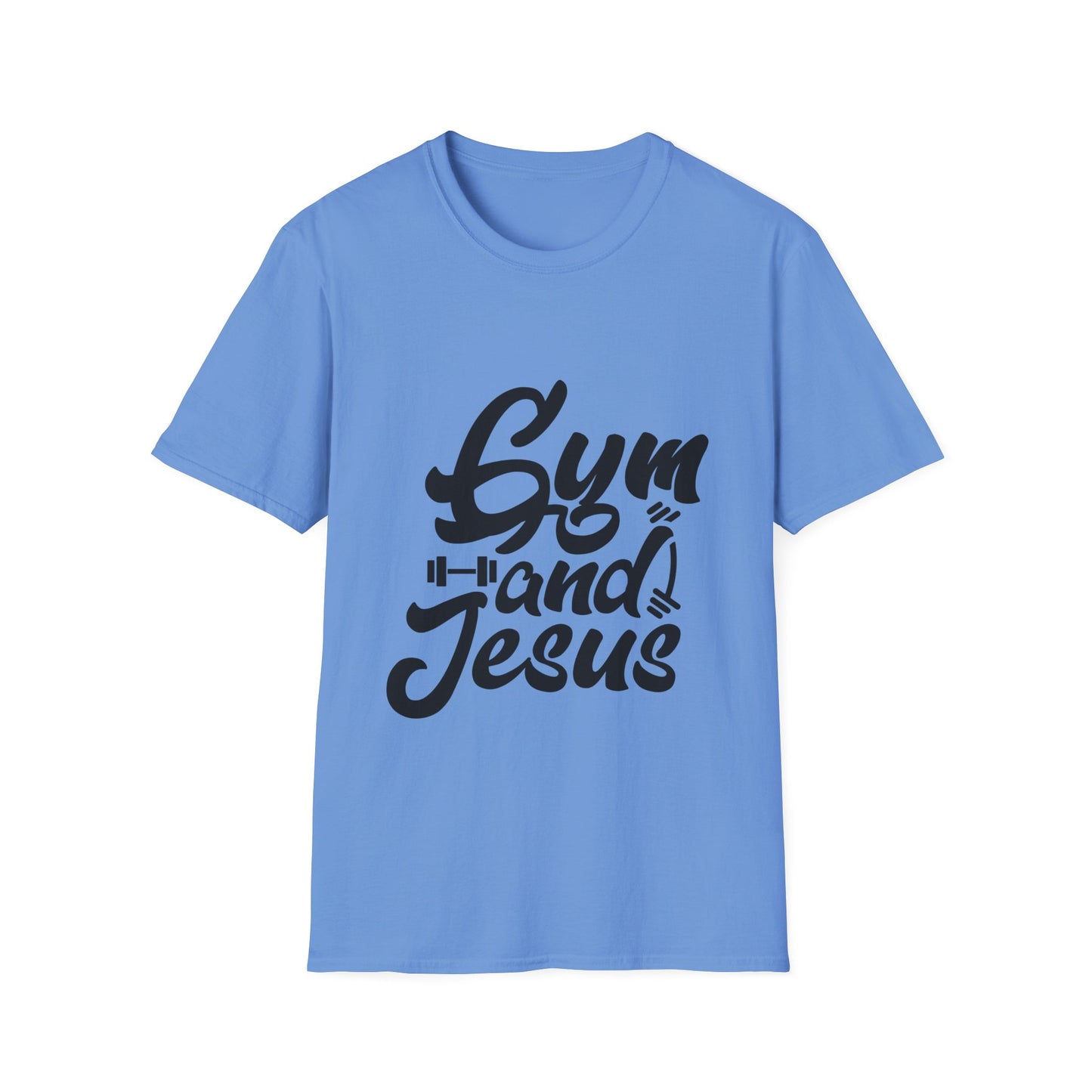 Gym and Jesus Men's Tshirt (Black Logo) - Sweet Baby Jeez Teez