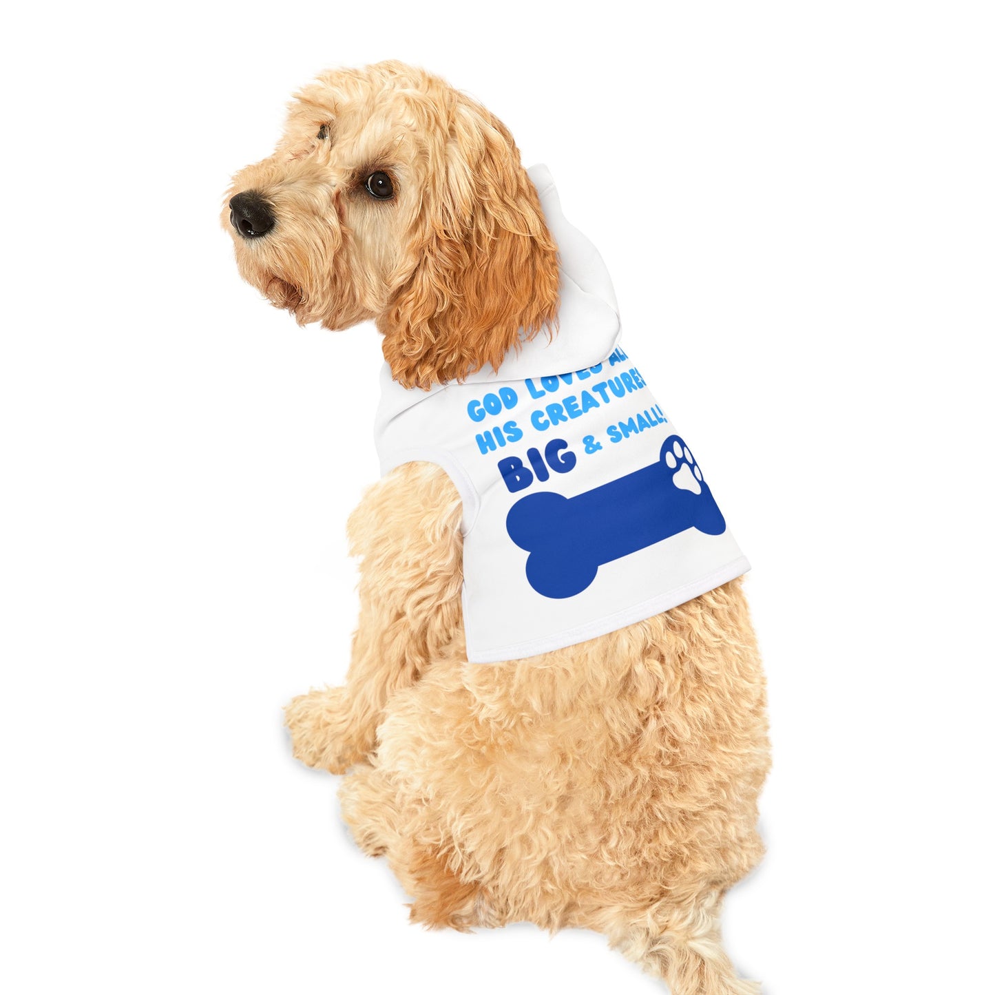 God Loves All Doggo Hoodie (Blue Logo) - Sweet Baby Jeez Teez