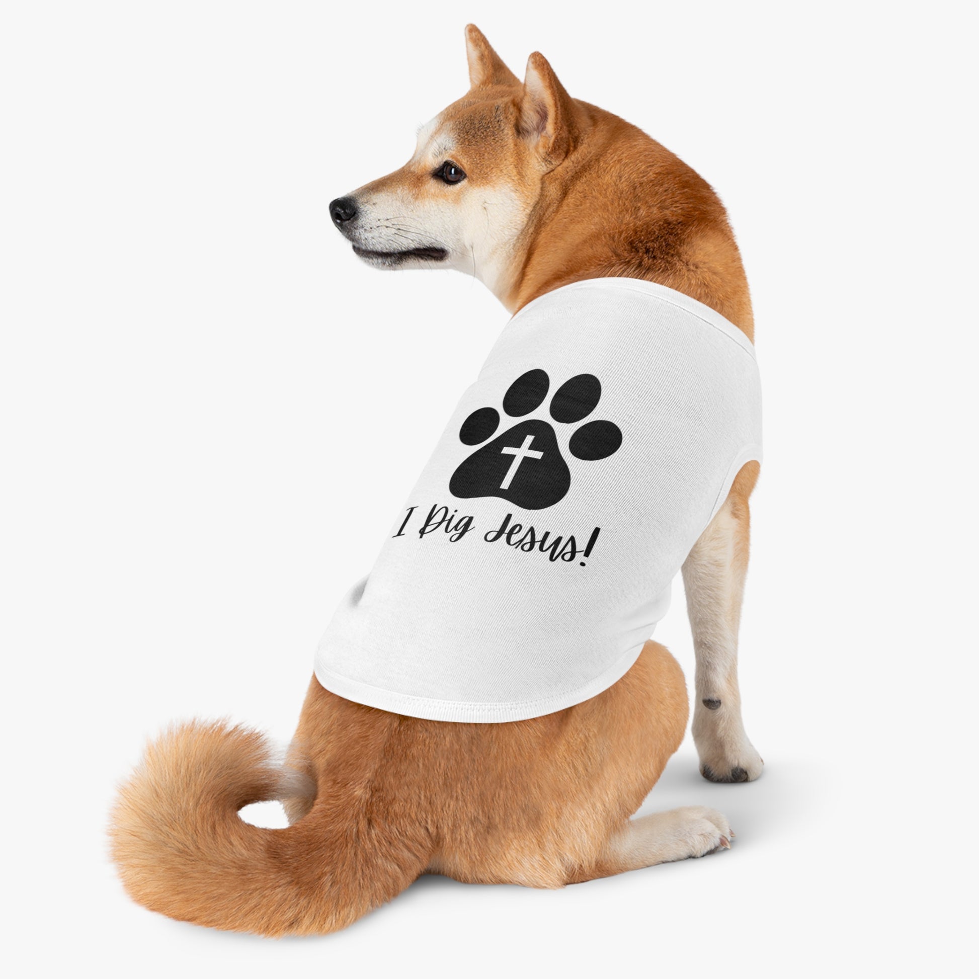 I Dig Jesus Doggo Tank Top (Black and White Logo) - Sweet Baby Jeez Teez