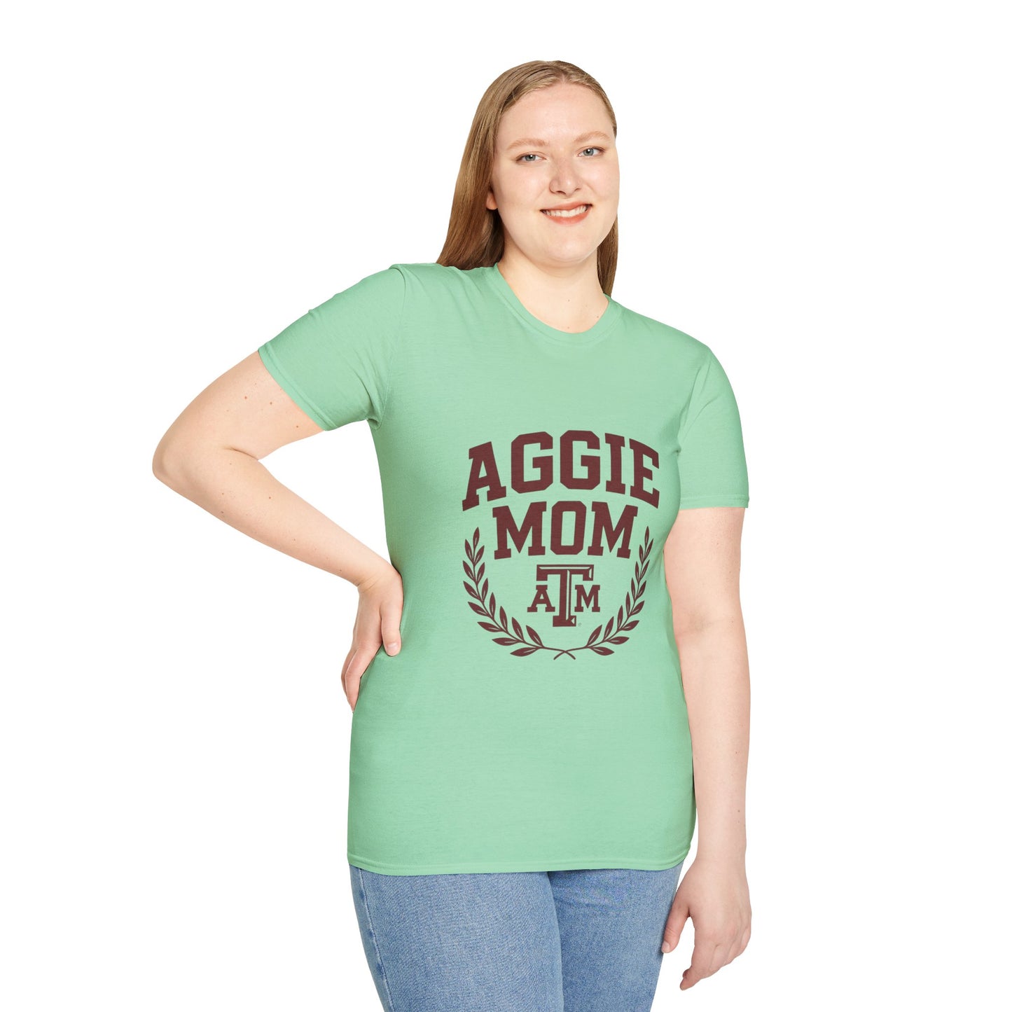 Aggie Mom Texas A&M Softstyle Women's Relaxed T-Shirt - Sweet Baby Jeez Teez