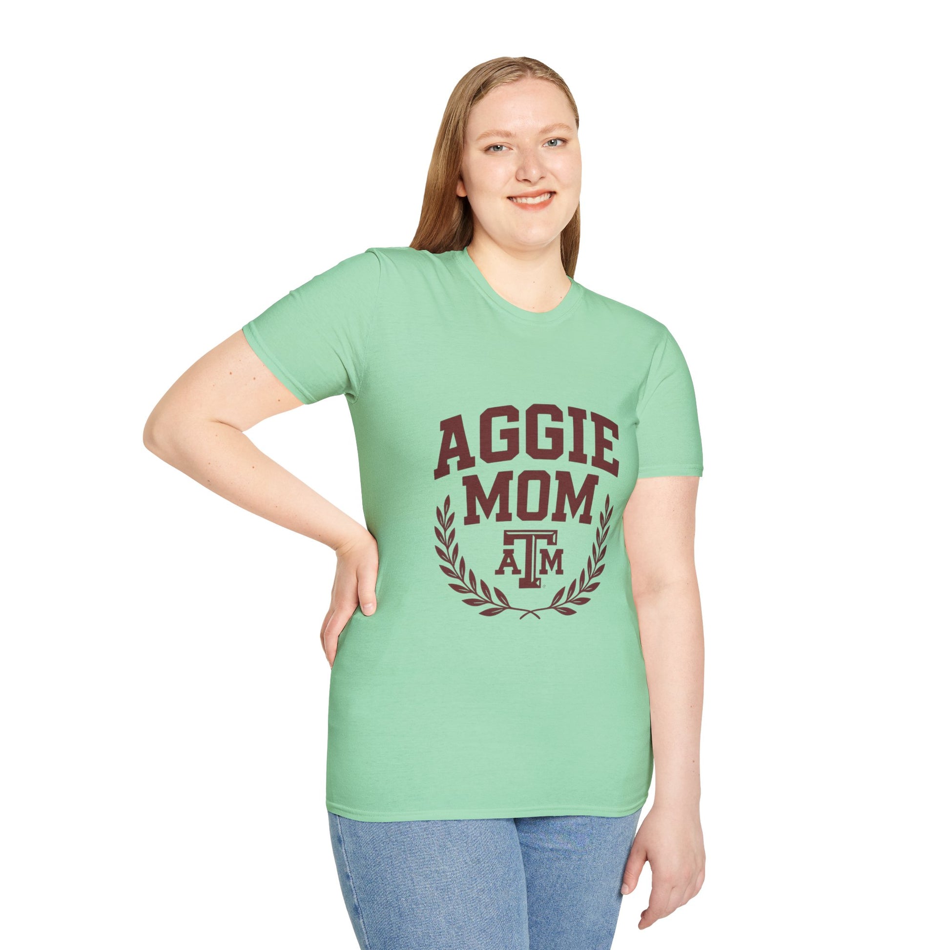 Aggie Mom Texas A&M Softstyle Women's Relaxed T-Shirt - Sweet Baby Jeez Teez